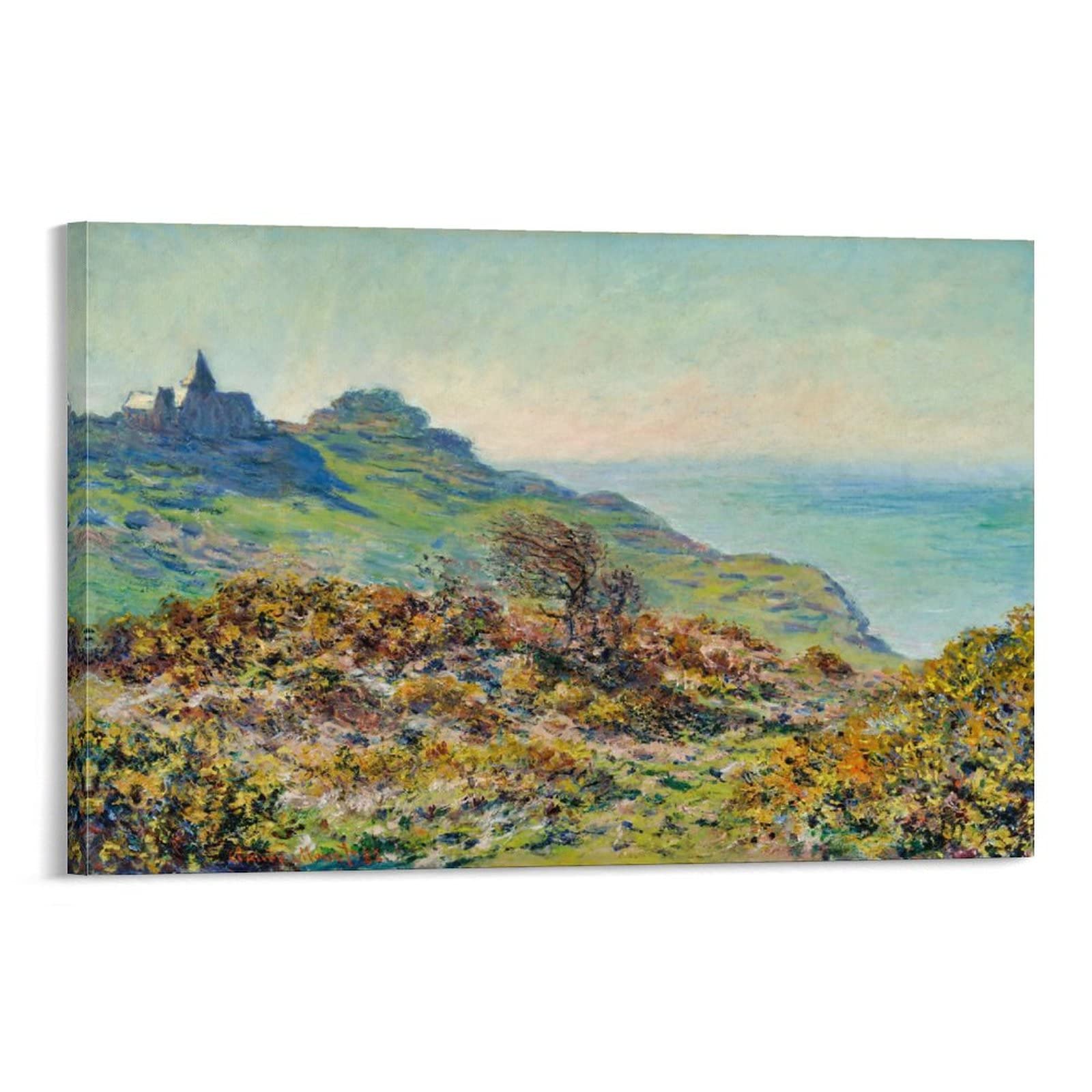 クロード・モネ ヴェトゥイユの教会のある風景 複製画 モネlog: ヴェトゥイユの教会のある風景 Ⅰ