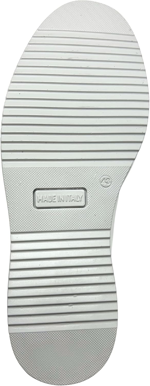 Alpine Swiss Dante Mens Leather Sneakers Made in Italy Modern Minimalist Shoes Side Zipper Lace-up Low-Top Fashion Sneaker - Image 6