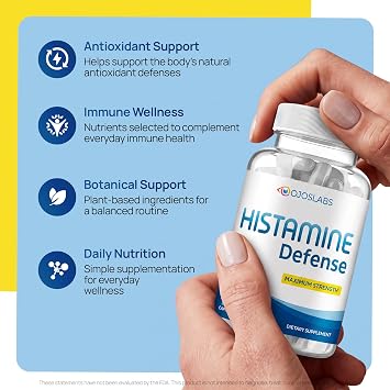 Advanced Histamine Defense - Natural D-Hist Supplement to Block Histamine Intolerance - 120 Capsules