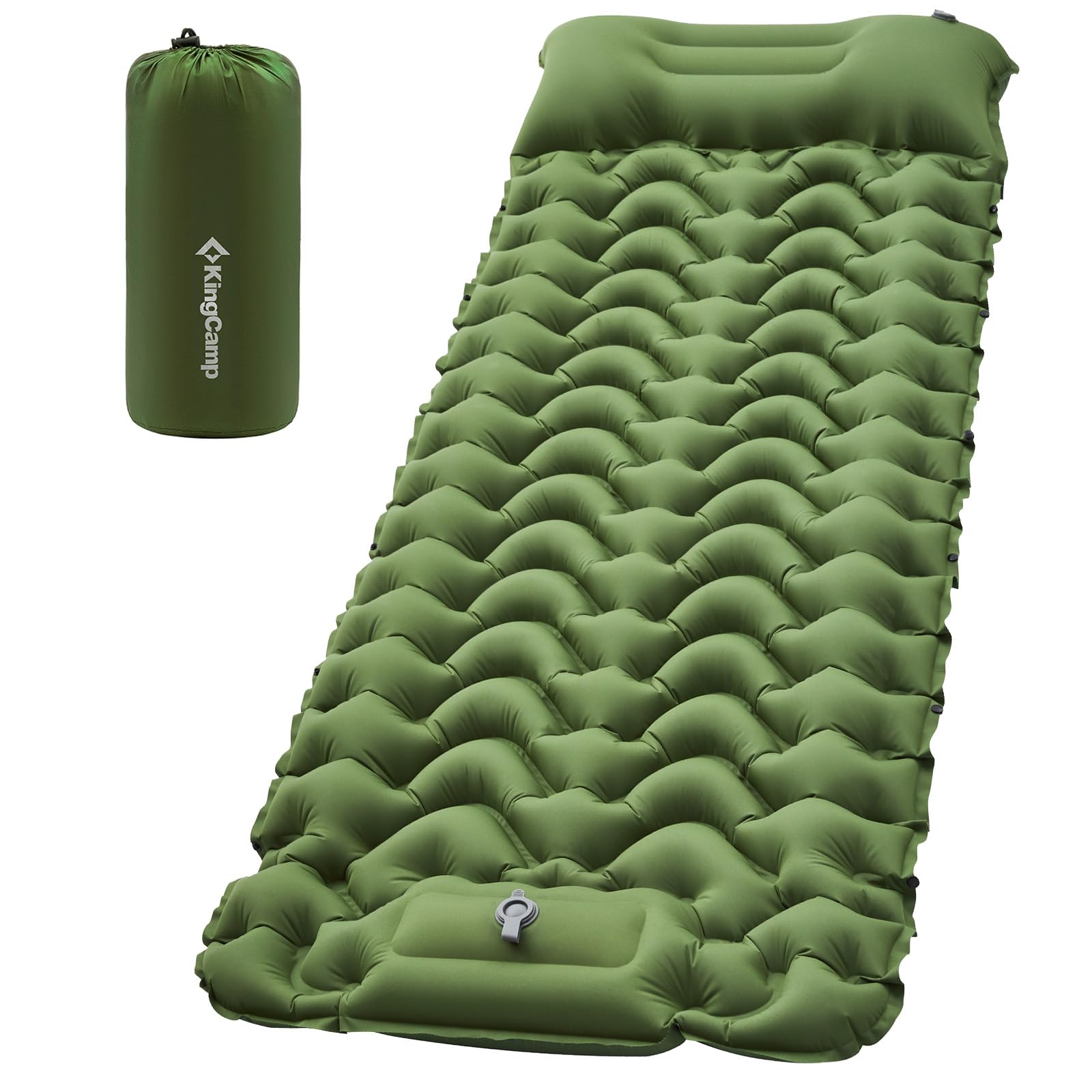 KingCamp Trekking Isomatte Wildwood Camping Luftbett Thermo Matte Leicht 0,9 kg Olive Green