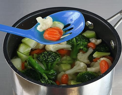 Miniatura 5 de Reston Lloyd Juego de utensilios de cocina 100% melamina, cucharón antiarañazos, cuchara, cuchara ranurada y espátula, fácil de sostener, juego de