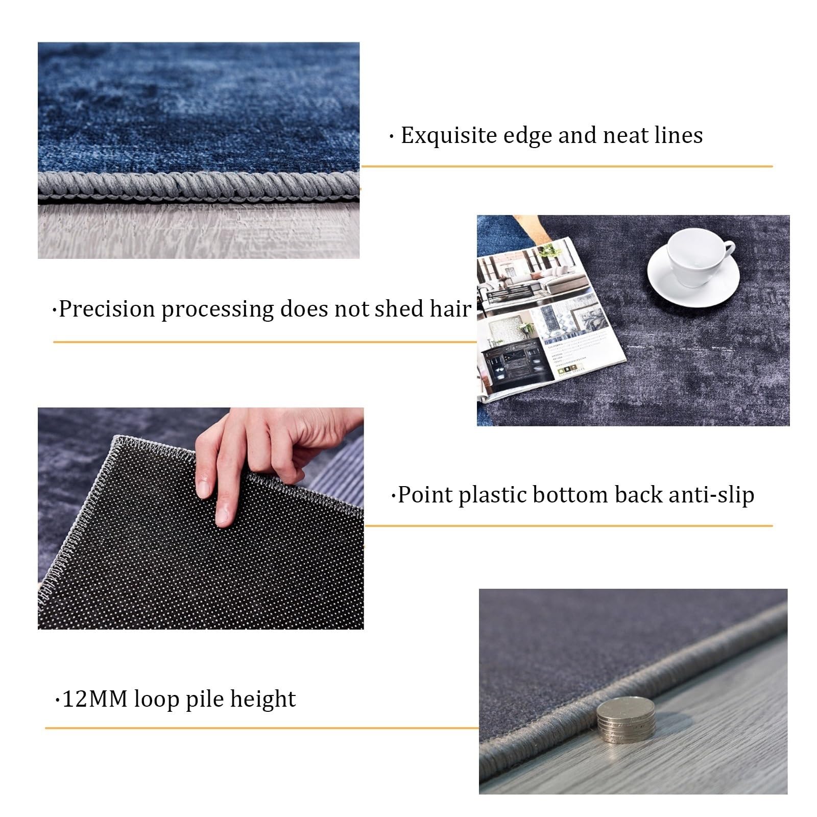 Alfombra eléctrica calefactable de gran tamaño con calentamiento rápido | Alfombra de grafeno con múltiples niveles de temperatura, temporizador y protección contra sobrecalentamiento(Style 6)