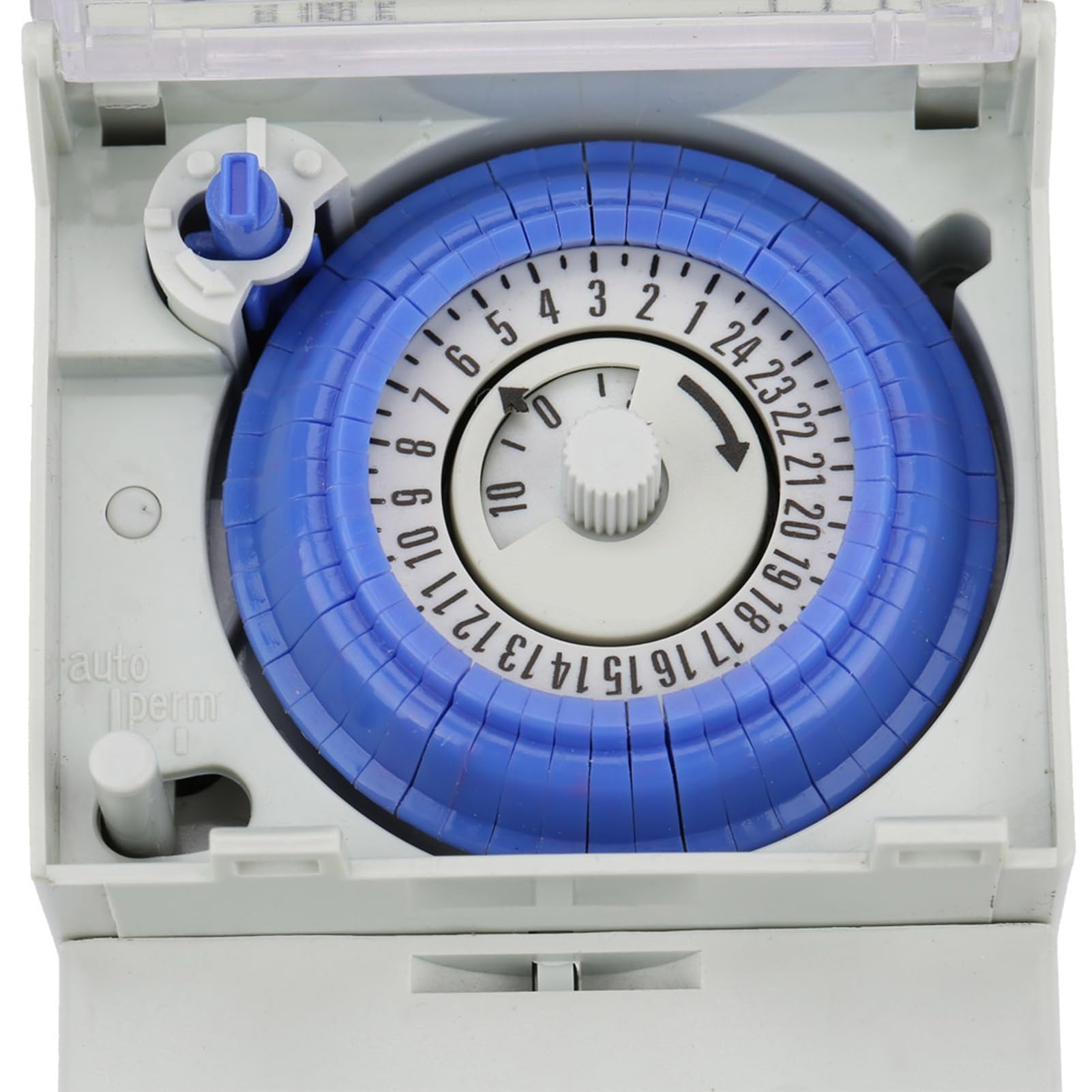 Temporizador Interrup, e 24 Horas, Temporizador 110-230V Temporizador mecánico analógico Interruptor de Tiempo de Controlador Manual/automático para Carril g