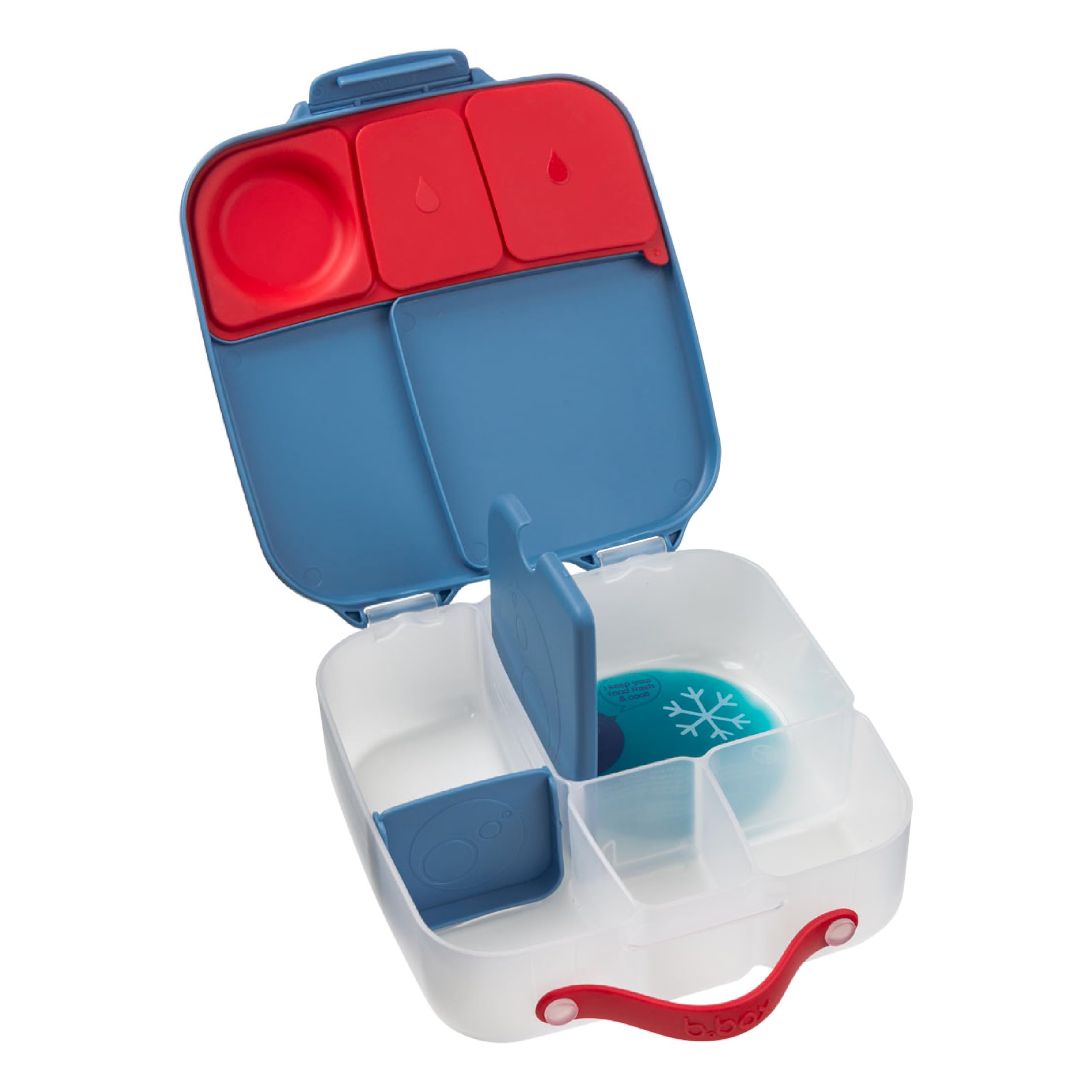 B.Box Porta Pranzo Jumbo A 4 Scomparti (2 A Prova Di Perdite), Lunch Box Con Divisorio Rimovibile | Bento Box Con Ghiacciolo | Ideale Per La Scuola | Da 3+ | Capacità 2L-image