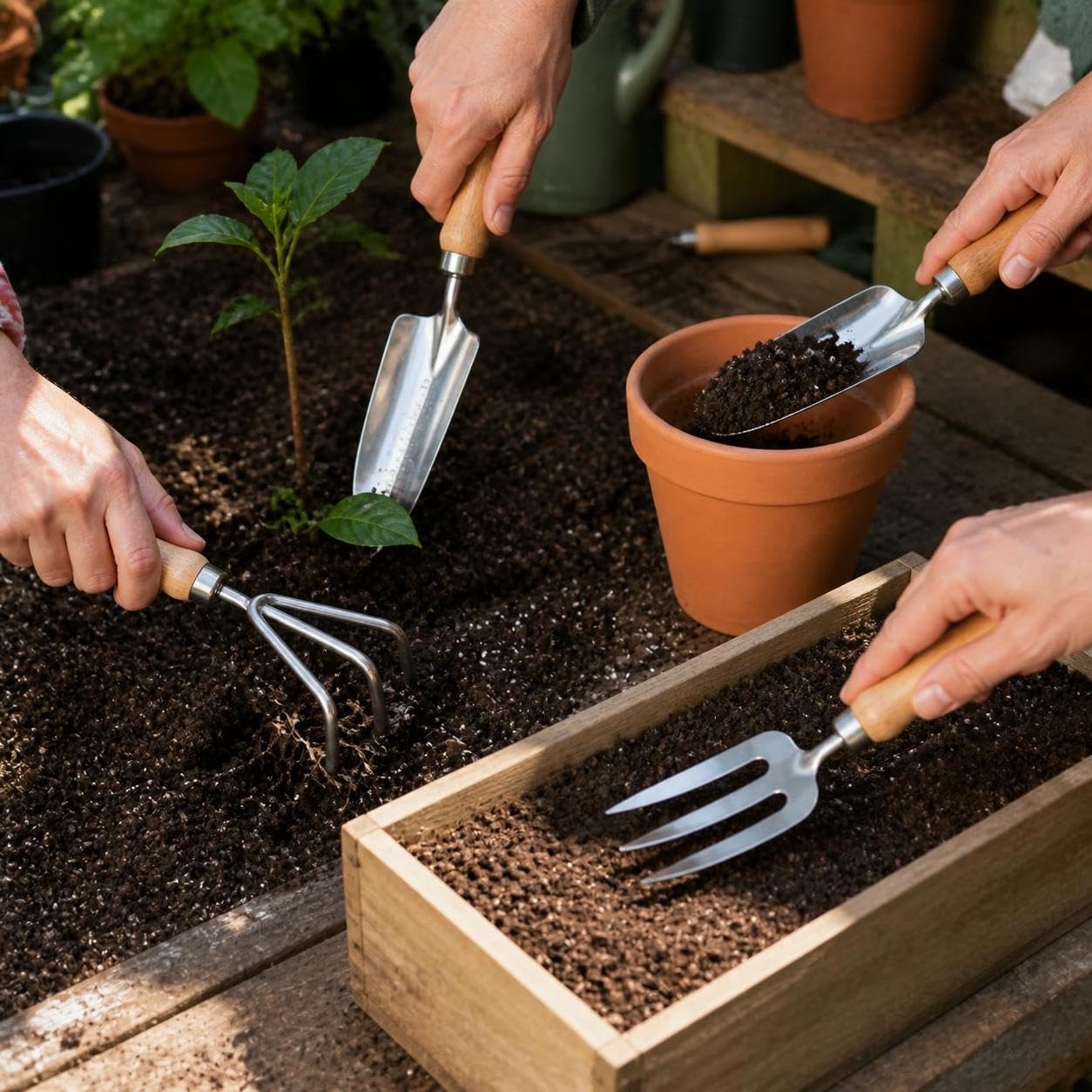 Set Outils Jardinage 3 pièces