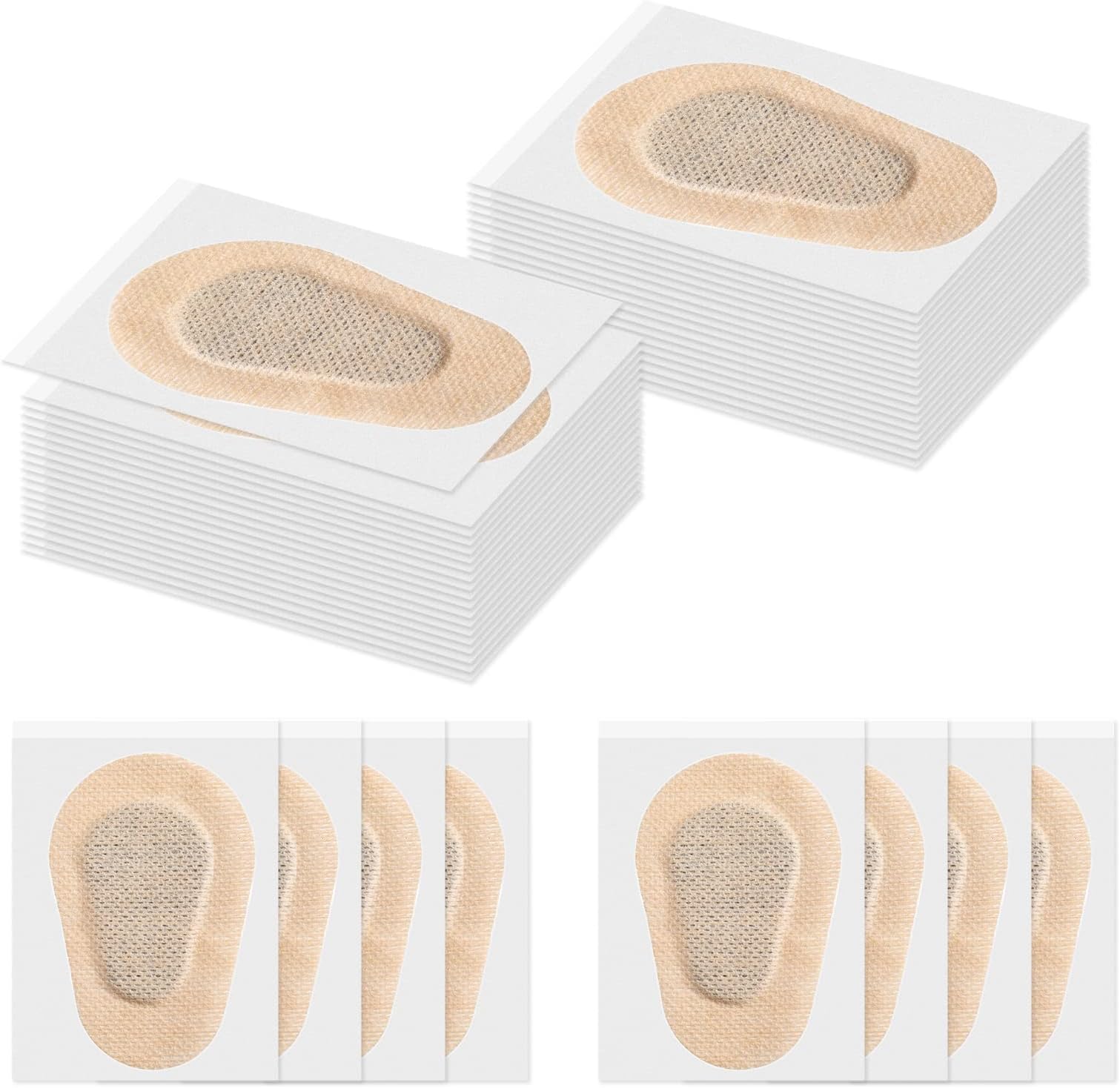 Panitay 40 Pcs Adhesive Eye Patches for Adults Eye Patch for Disposable Breathable Amblyopia Lazy Adhesive Bandages for Men(3 x 2 Inch,Nude)
