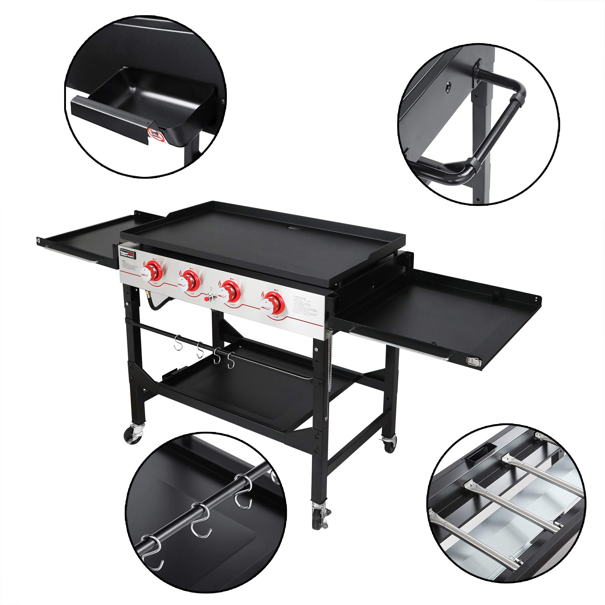 Buy Royal Gourmet GB4000F 36Inch Flat Top Gas Griddle, 4Burner