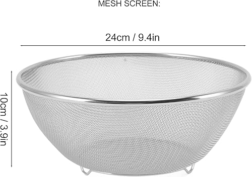 Miniatura 2 de Colador de pasta, colador de arroz de acero inoxidable 304 para uso doméstico con 0.079 in, para lavar verduras, frutas y arroz y para escurrir