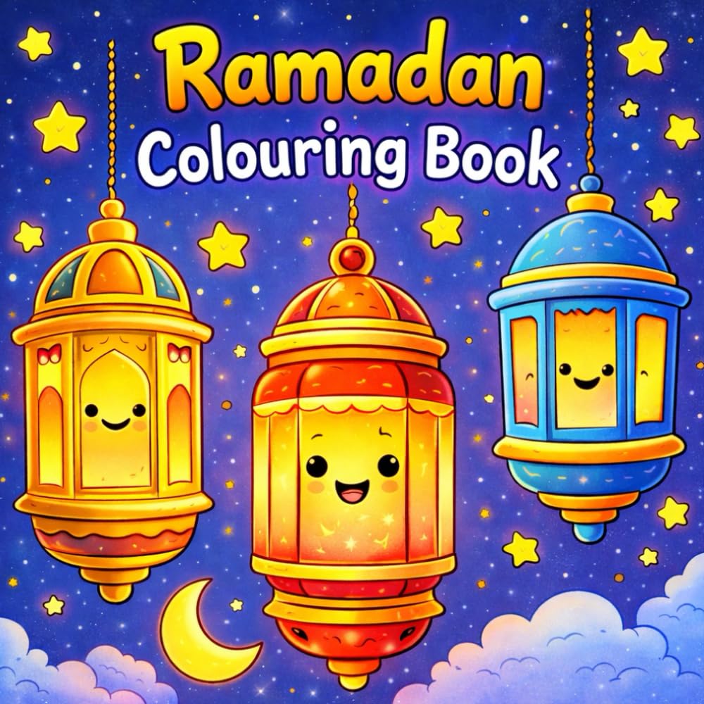 Ramadan Colouring Book for Kids: Cute Islamic Coloring Activity Pages for Muslim Children