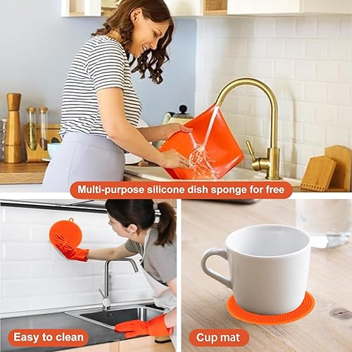 Miniatura 6 de Cubierta de plancha para Blackstone, alfombrilla de silicona resistente de grado alimenticio para 36 pulgadas, alfombrilla de silicona que mantiene