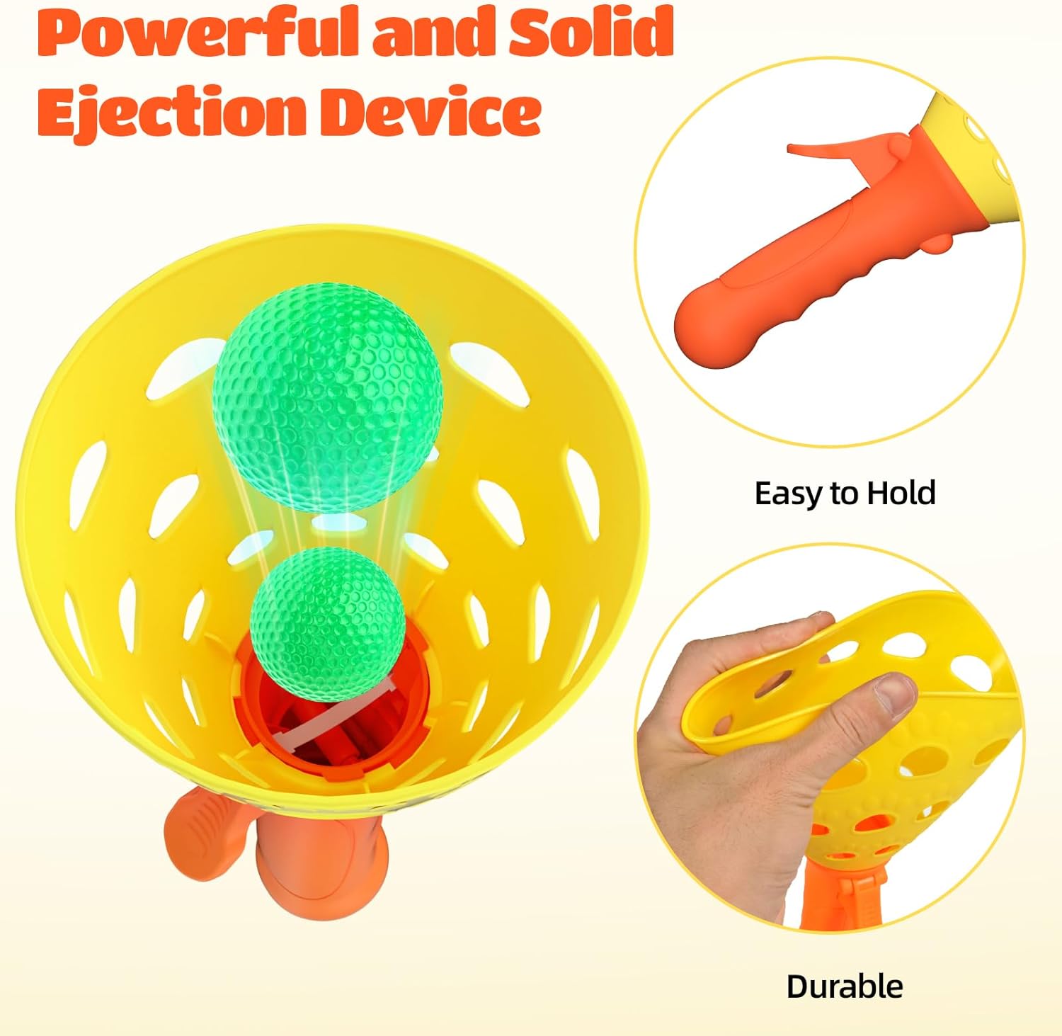 Pop and Catch Ball Game, Outdoor and Indoor Ball Toss Game for Kids 4-12, 4 to 8 Launchers in 4 Colors with 10 Balls Each Pair for Toy Activity and Play Balls
