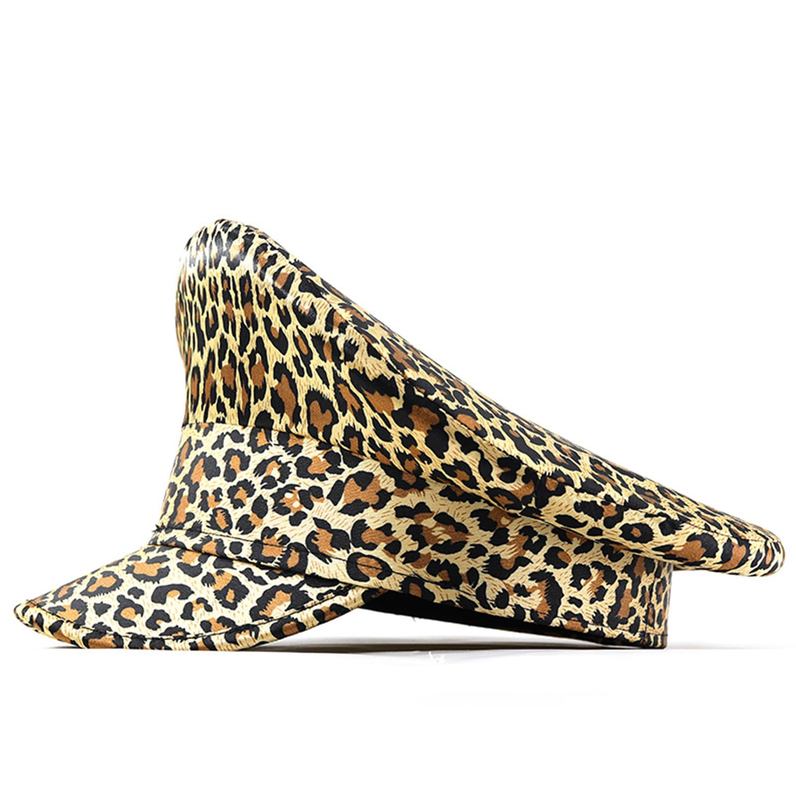 Cappello da capitano per carnevale, ufficiale, stampa leopardata, per fotografia, carnevale, cocktail party