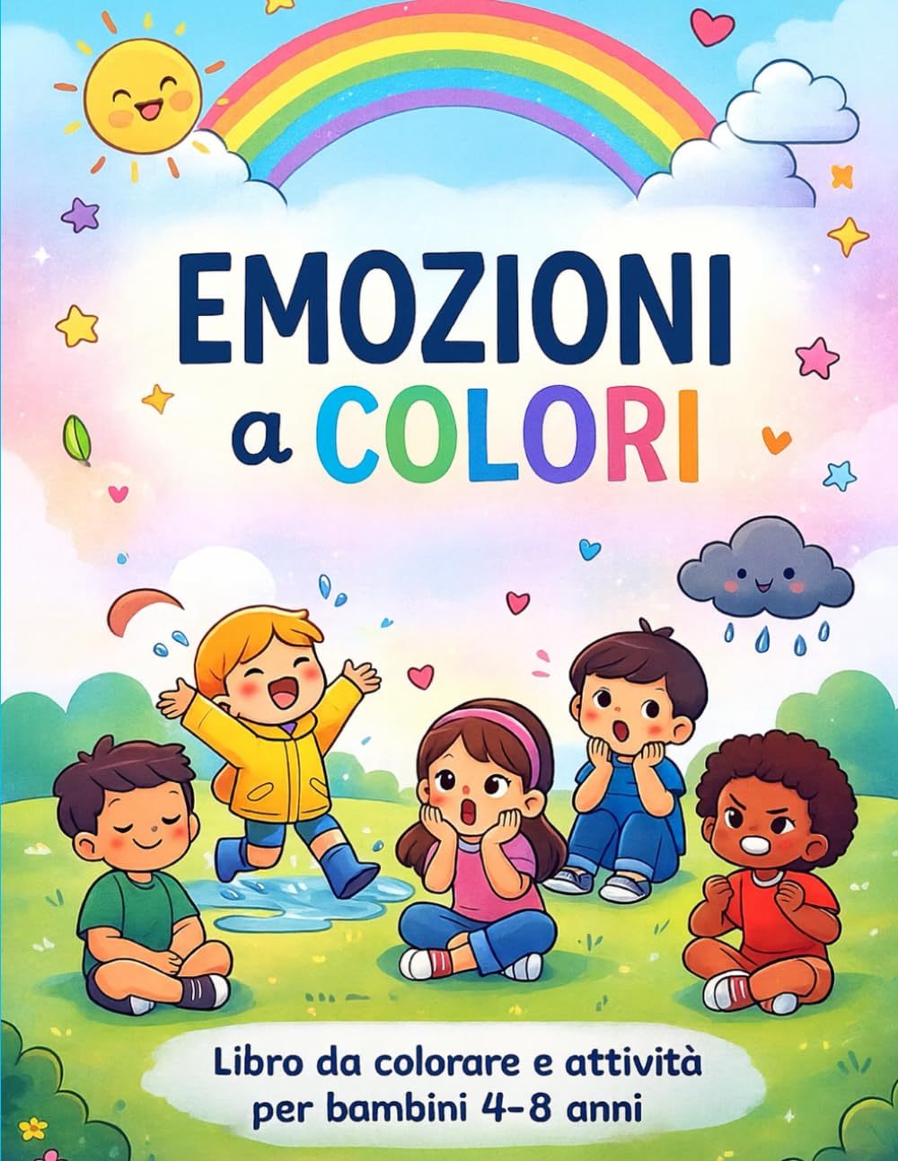 Emozioni a colori: Libro da colorare e attività per bambini 4-8 anni