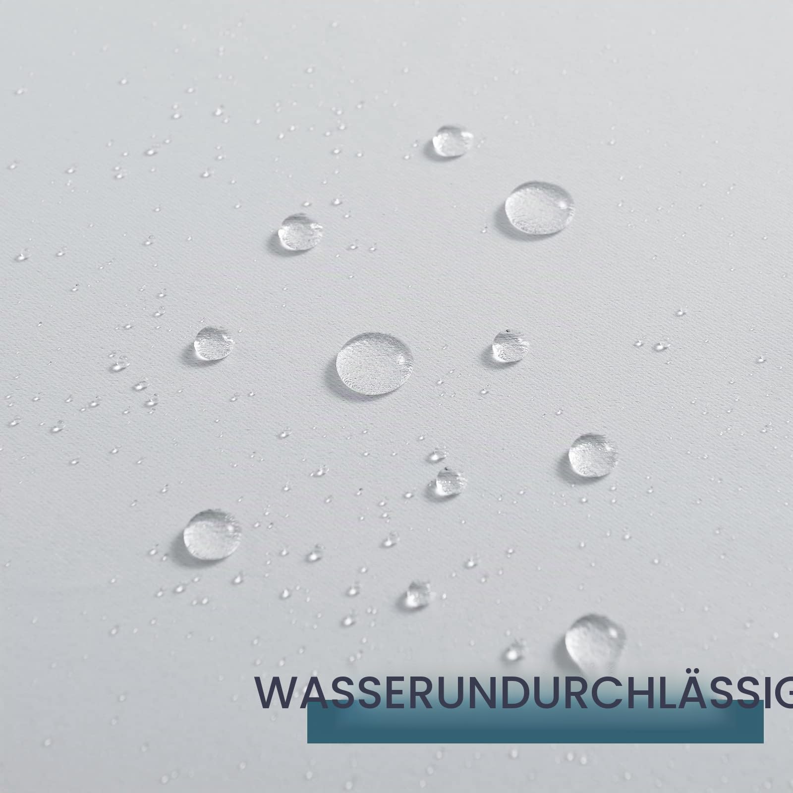 PONY DANCE Outdoor Vorhang Wetterfest 2er Set H 213 x B 132 cm Outdoor Gardinen Wasserdicht Sonnenschutz & Sichtschutz Terrasse Vorhänge Weiß Outdoorvorhänge mit Ösen, Grau-weiß