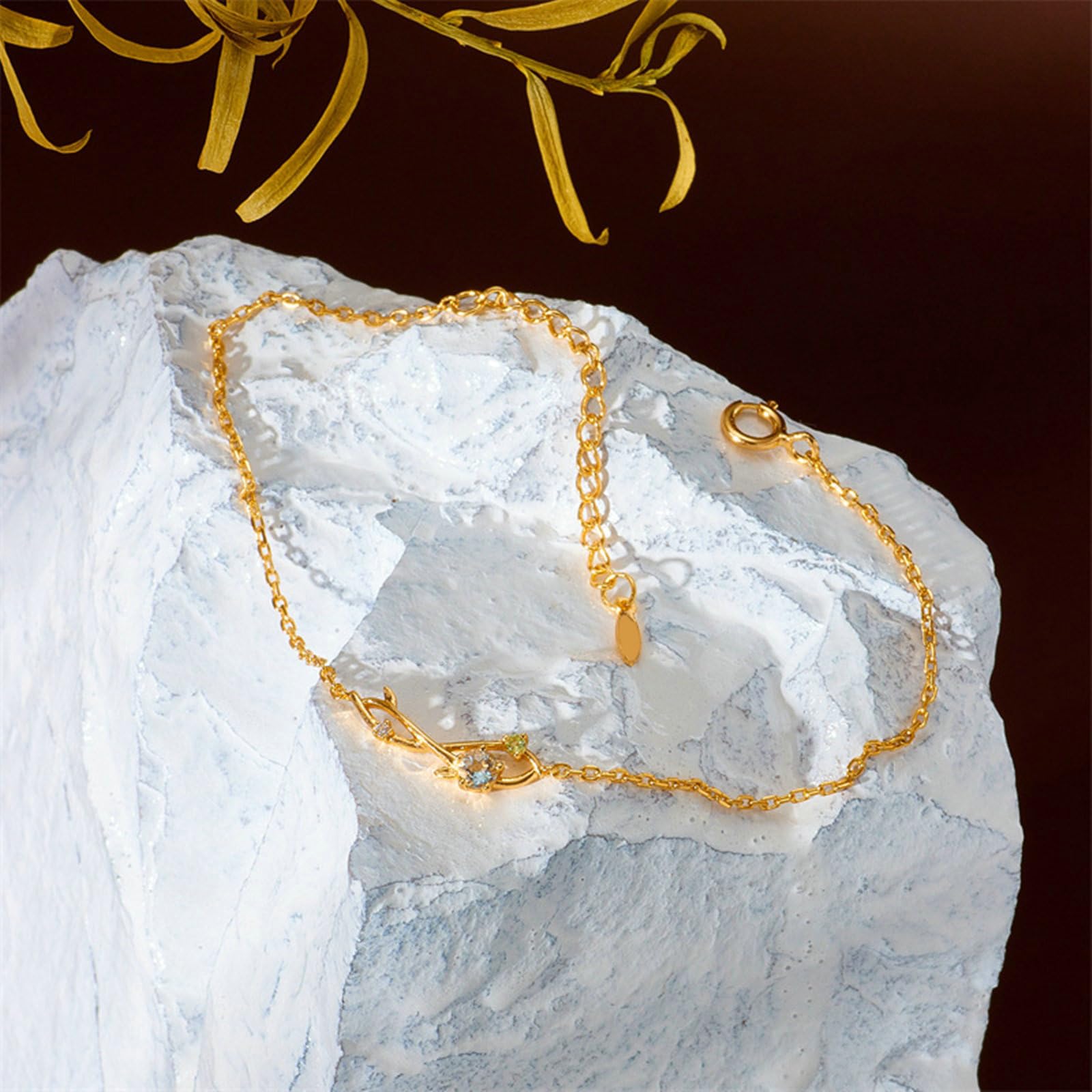 Pulsera 750 585 oro 375 para mujer, 21-23 cm de extensión