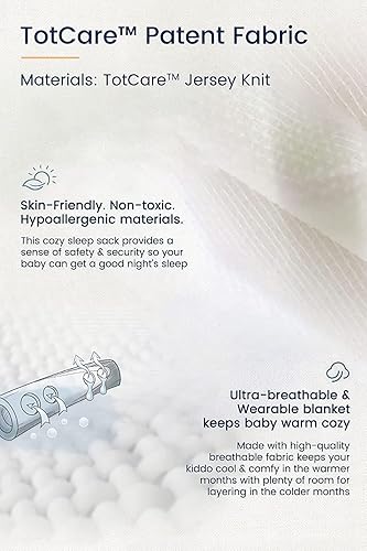 Miniatura 2 de TotAha Saco de dormir para niños pequeños, saco de dormir para bebé con cremalleras seguras de 2 vías, sacos de dormir prémium para niñas y niños