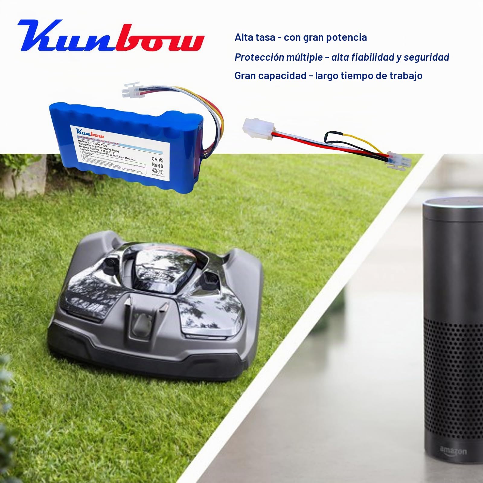 Batería de repuesto para robot cortacésped Husqvarna Automower 320, 330X, 420, 430, 430X, 440, 450X, 520, 550, robot cortacésped, repuesto para batería Husqvarna Automow 580 68 33-01,580 68 33
