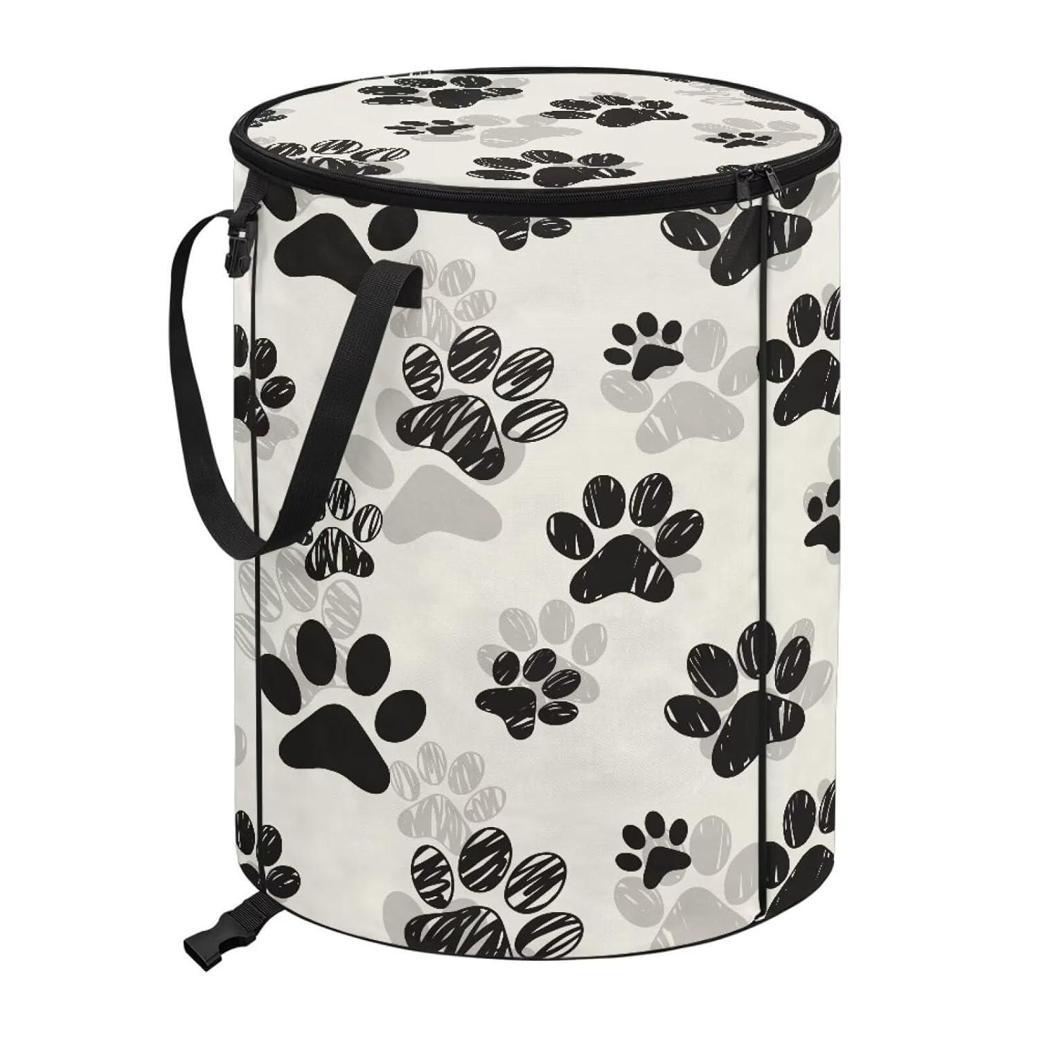 ZOUTAIRONG Dog Paws Camping Trash Can Reusable Yard Waste Bags Outdoor Foldable Trash Can Reusable Storage Bag for Collecting Weeds, Grass Clippings, Party and Yard Waste