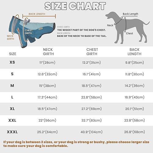 Miniatura 2 de Laifug Abrigos para perros para clima frío, abrigo de invierno de dos patas para perro con cuerda elástica de ajuste y doble anillo de tracción,