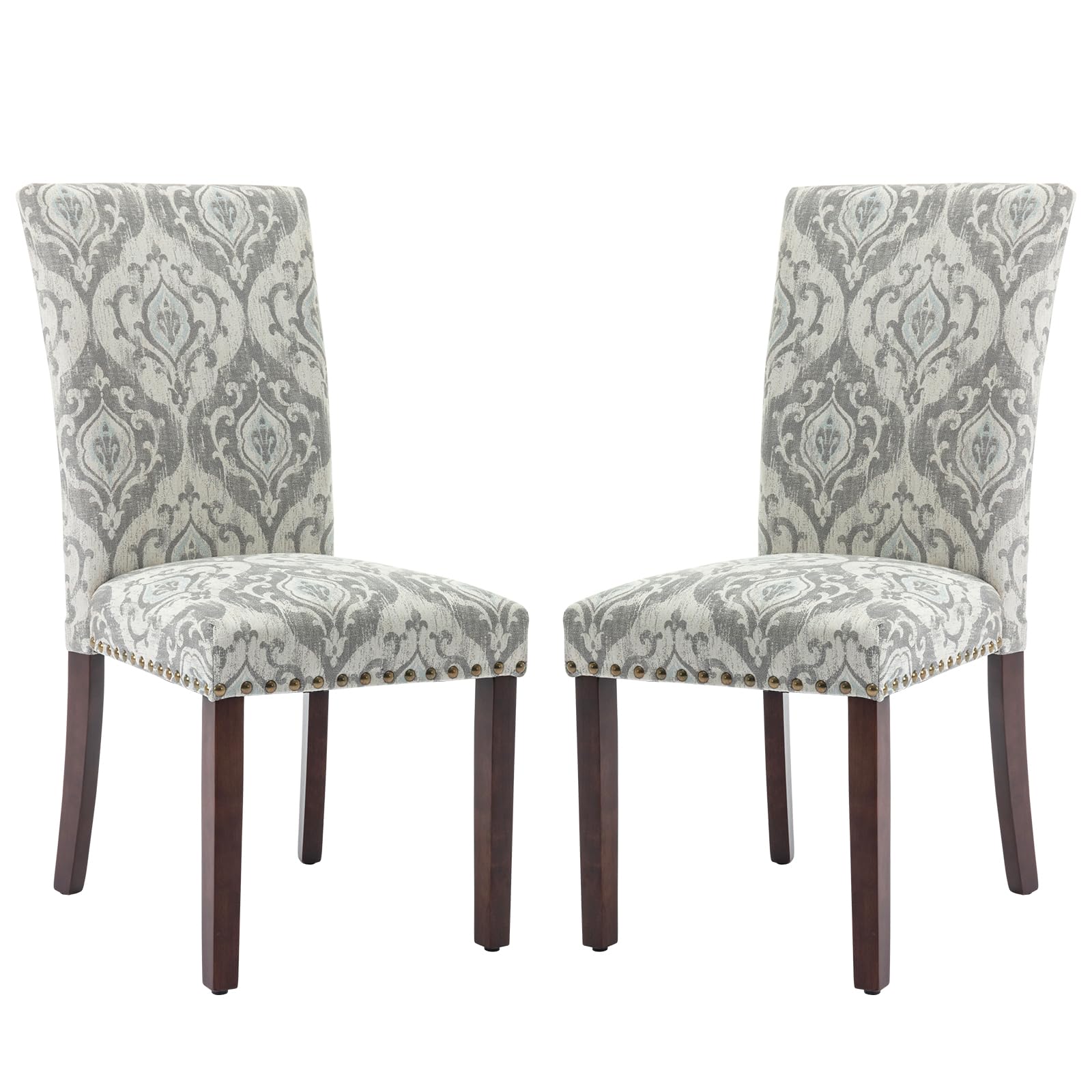COLAMY Upholstered Parsons Dining Chairs Set of 2
