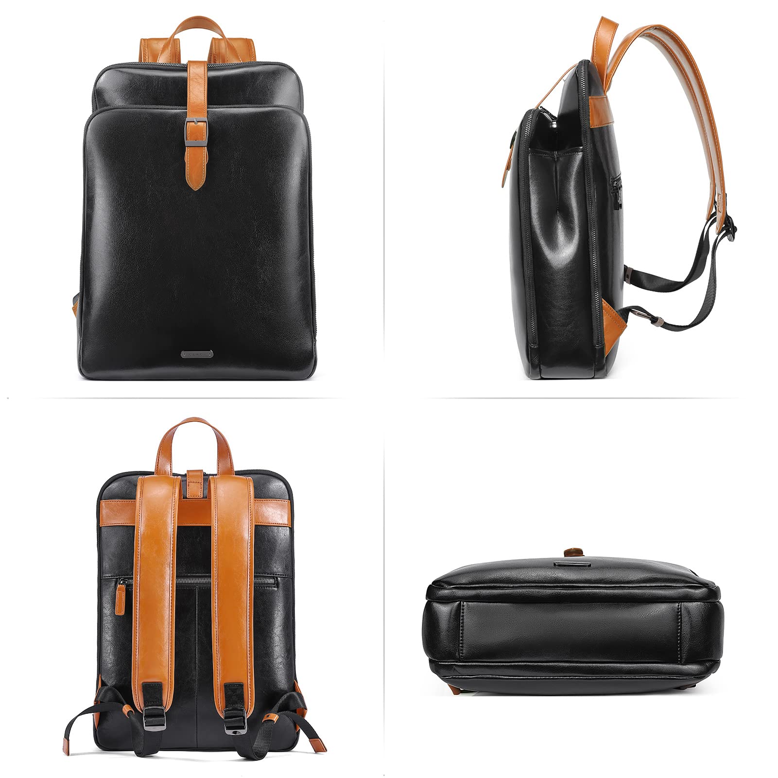 Snapklik.com : CLUCI Leather Laptop Backpack Purse For Women 15.6 Inch ...