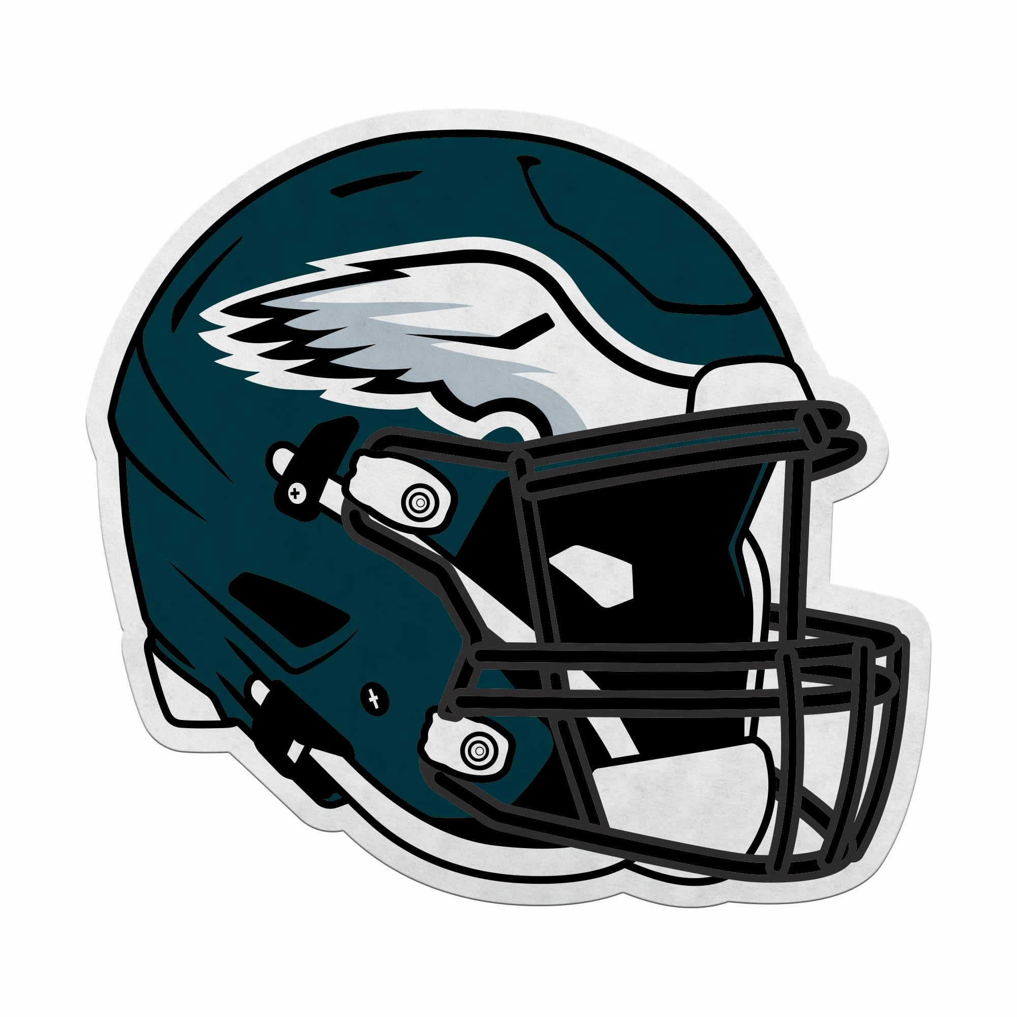 Fanion NFL Philadelphia Eagles en feutre doux Rico Industries en forme de casque pour salon