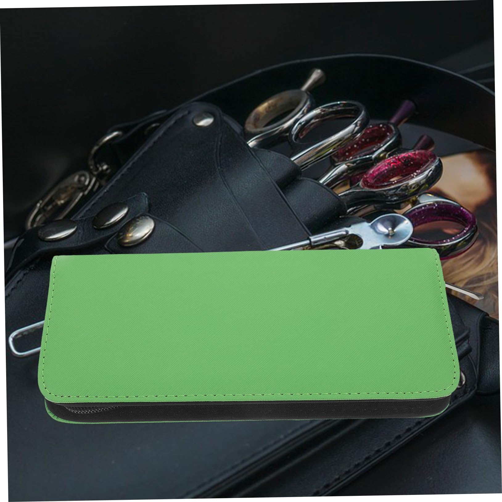WRITWAA Hairdressers Tool Bag PU Scissor Holder Pouch for Combs Clips Compact Durable Storage for Salon Barber Use Lightweight Easy to Clean for Stylists