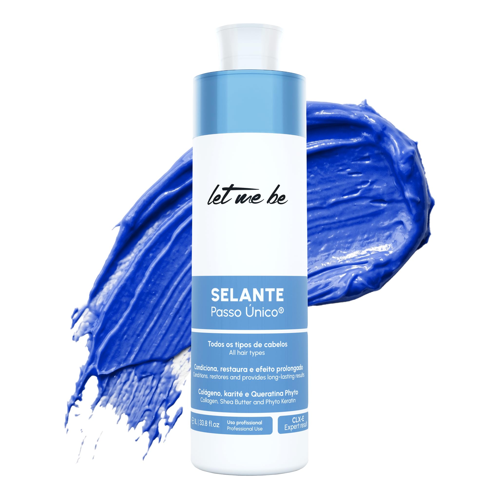 Let Me Be - Sigillante Capillare Organico | Trattamento Lisciante Senza Formaldeide che Ripara e Sigilla | Effetto Antigiallo per Capelli Biondi, Grigi e Decolorati | Collagene e Fitokeratina - 1L
