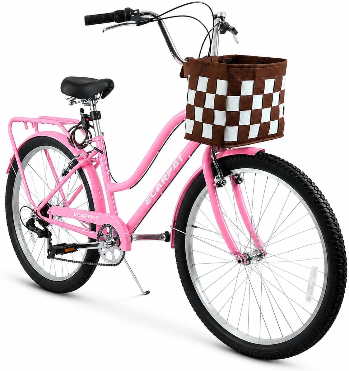 Bicicleta Urbana para Mujer 26 pulgadas con Canasto y Candado miniatura 1