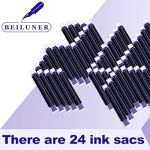 Miniatura 8 de BEILUNER Juego de cartuchos de tinta de color negro, paquete económico de 24 cartuchos de tinta de repuesto, diámetro de 0.102 in de diámetro, combo
