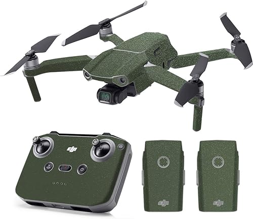 Vista 41 de SopiGuard Skin for DJI Mavic Air 2 - Juego completo de calcomanías de vinilo de precisión + controlador + 3 fundas de batería (rosa negra brillante)