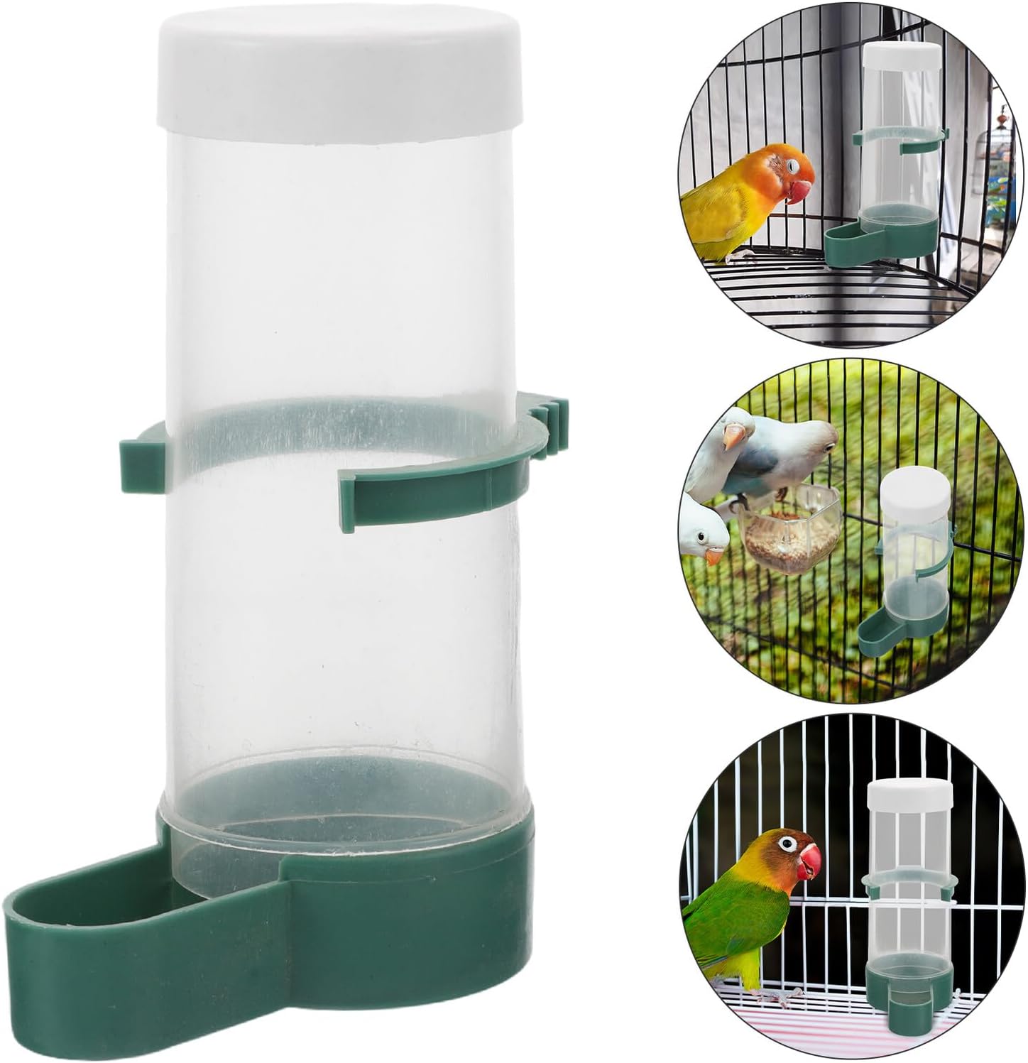 20 Pcs Parakeet Food Dish and Automatic Bird Water Feeder Set Plastic Bird Cage Feeder for Budgie Canary Finch and Parrot Supplies Suitable and Watering