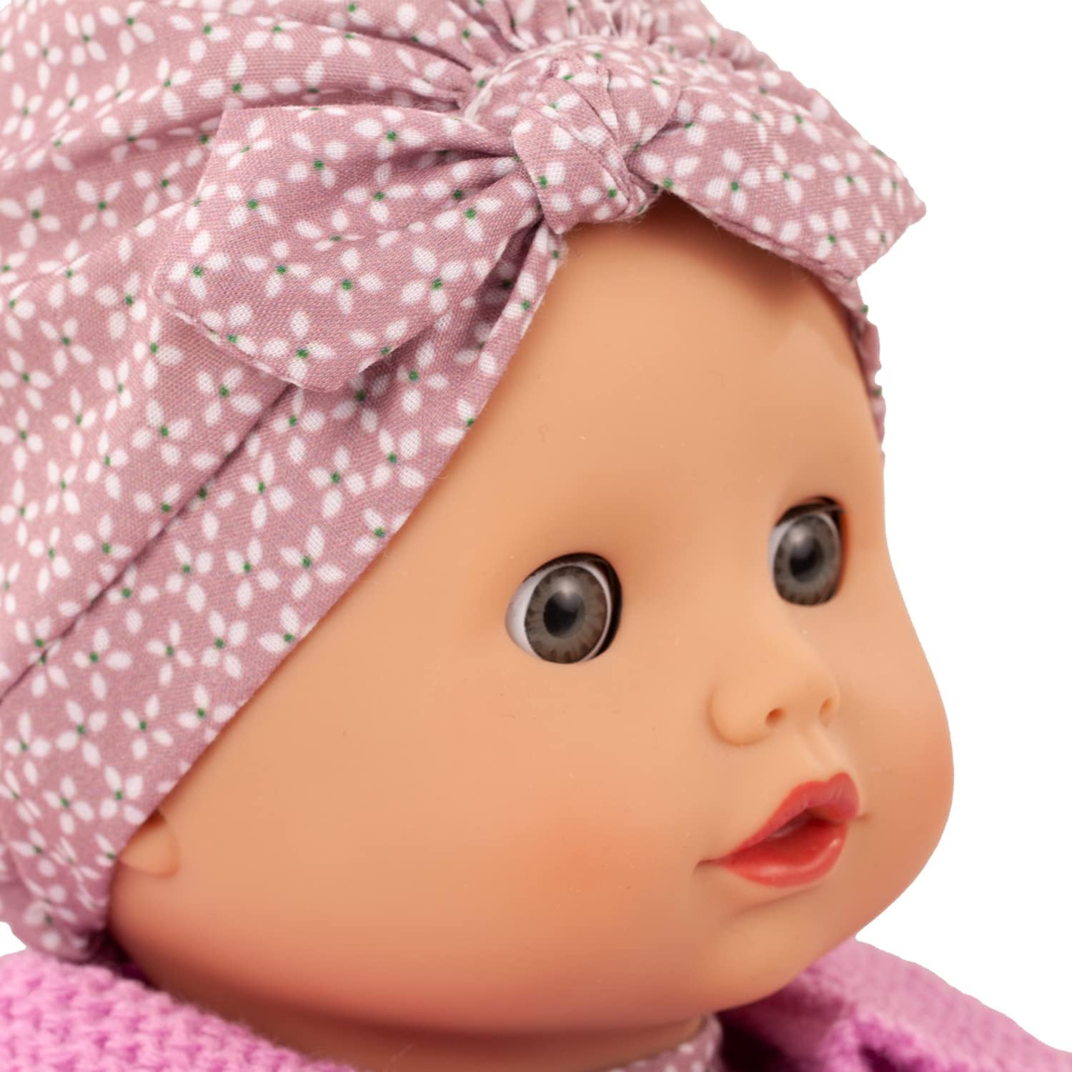 Gotz Muffin Soft Mood Bald Baby Doll with Blue Sleeping Eyes for Ages 18 Months and Up