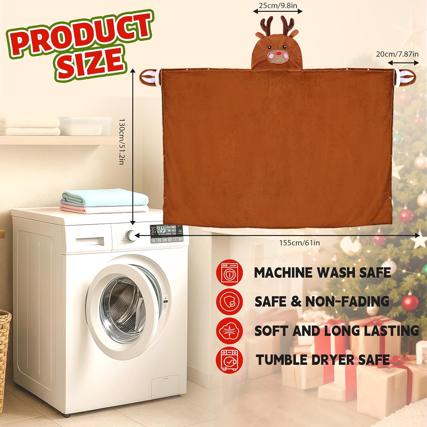 Snowy Owl Wearable Hooded Blanket Adult Gift - Cozy Blanket Hoodie Cape Throw for Women Men, Birthday Holiday Presents - Image 5