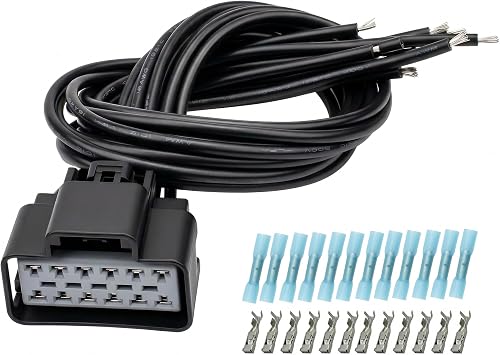 WPT928 Wiring Kit for Heated/Cooled Seat Module Connector, 12 Leads | Replaces 3U2Z-14S411-ZMB WPT-928, Compatible with 2003-2019 Ford F150 F250 Explorer Mustang Fusion Lincoln MKS Mercury Milan