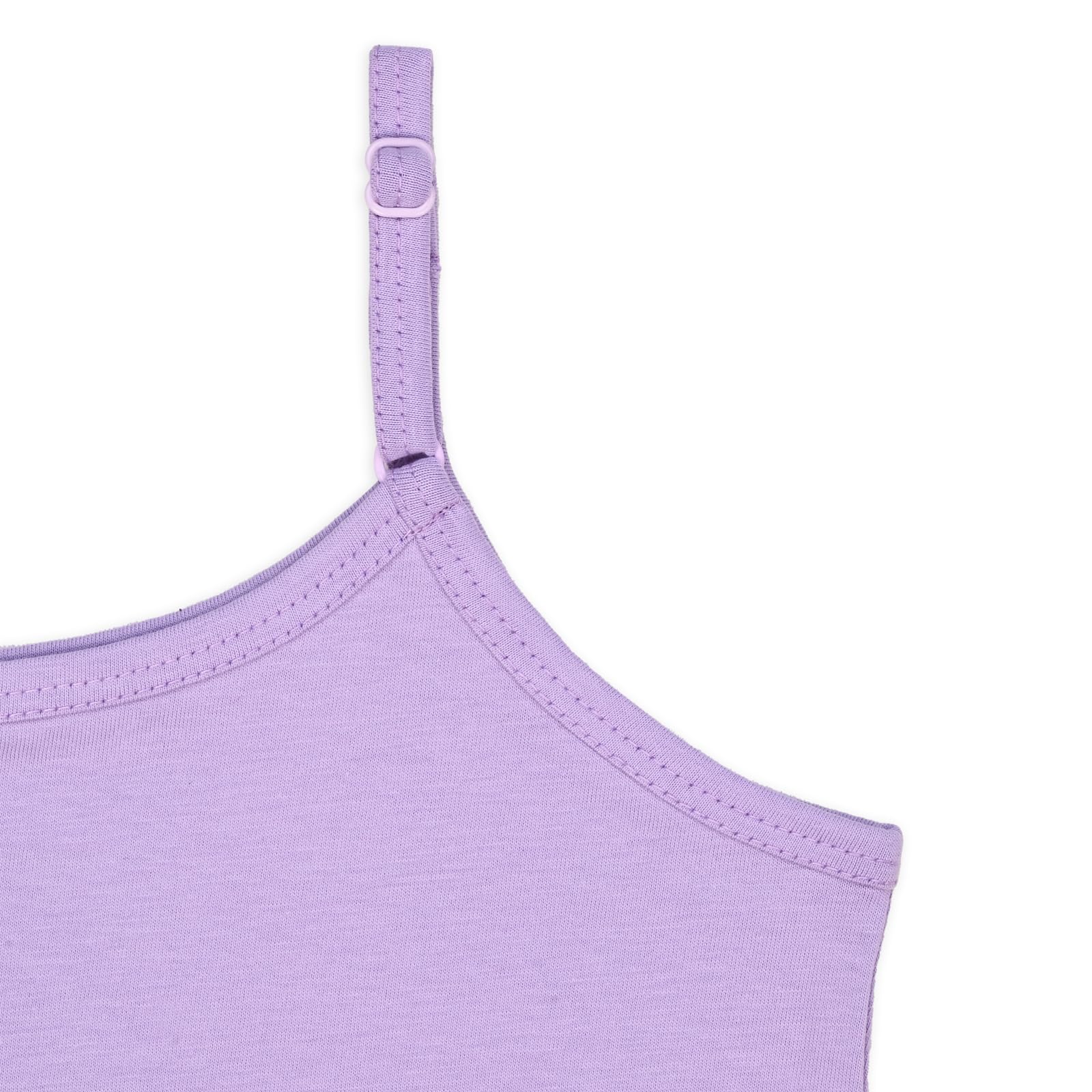 YouGotPlanB Inner Camisoles for Girls | Basic Colors | Regular Fit | 100% Cotton | Soft & Stretchy | Adjustable Straps | Lavender | 2-4 Years 1