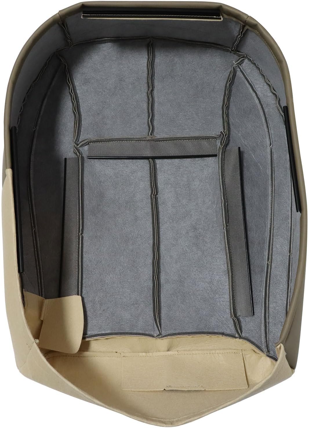 SecosAutoparts Front Driver Side Bottom Replacement Leather Seat Cover Tan Compatible with Jeep Grand Cherokee 1999 2000 2001 2002 2003 2004