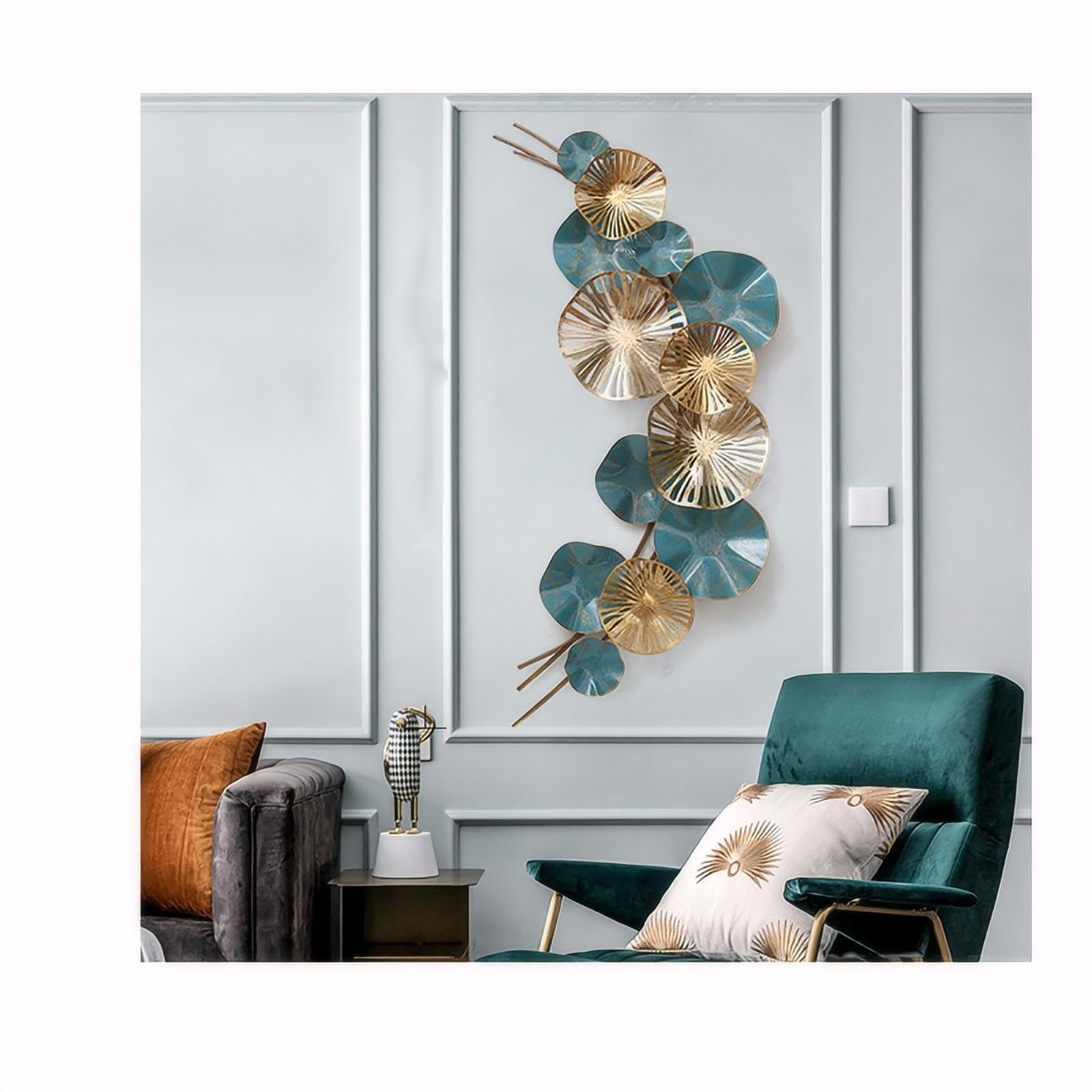 Art de décoration murale en métal pour un salon moderne et nature