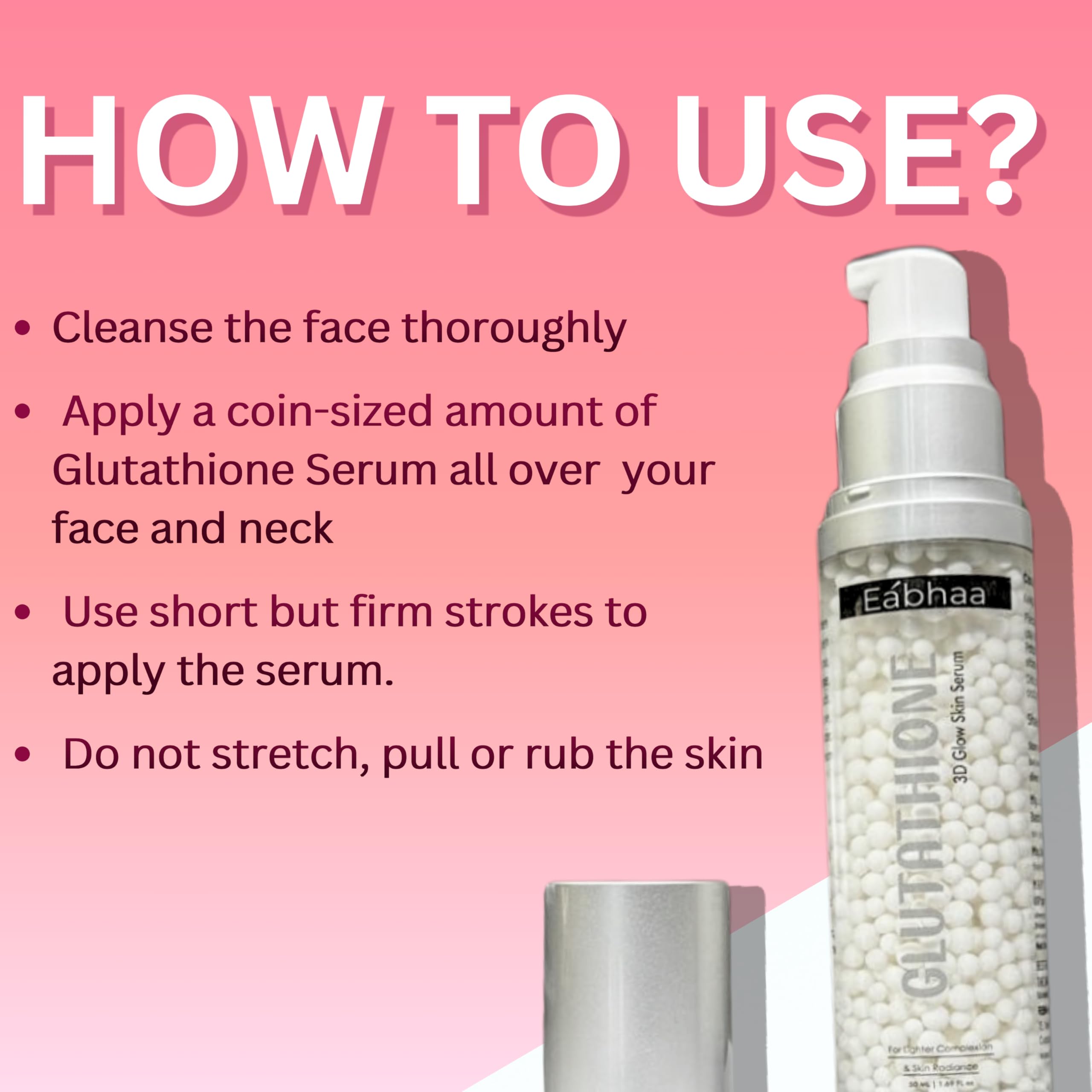 Eabhaa Glutathione 3D Glow Skin Serum for Deep Hydration & Radiant Winter Glow | Skin Brightening, Whitening & Anti-Ageing Serum | Reduces Dryness, Dullness, Pigmentation & Wrinkles