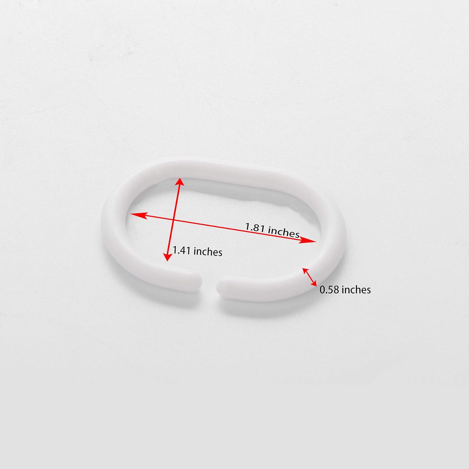 Chirano 12 PCS Plastic Shower Curtain Hooks, White, C Shape Rings for Bathroom Shower Rod : Home & Kitchen