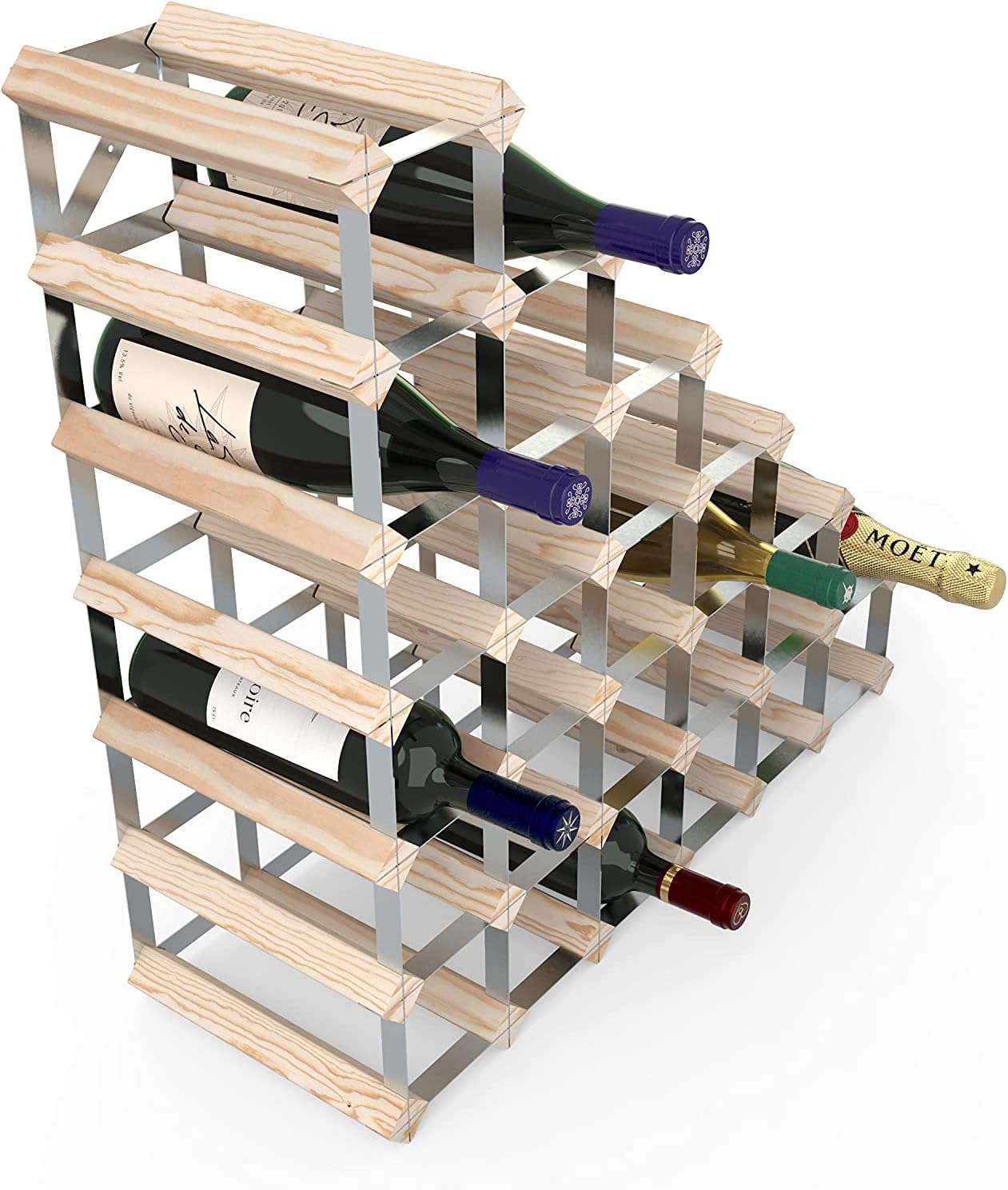 RTA 27 Bottle Understairs Traditional Wine RackFully AssembledNatural