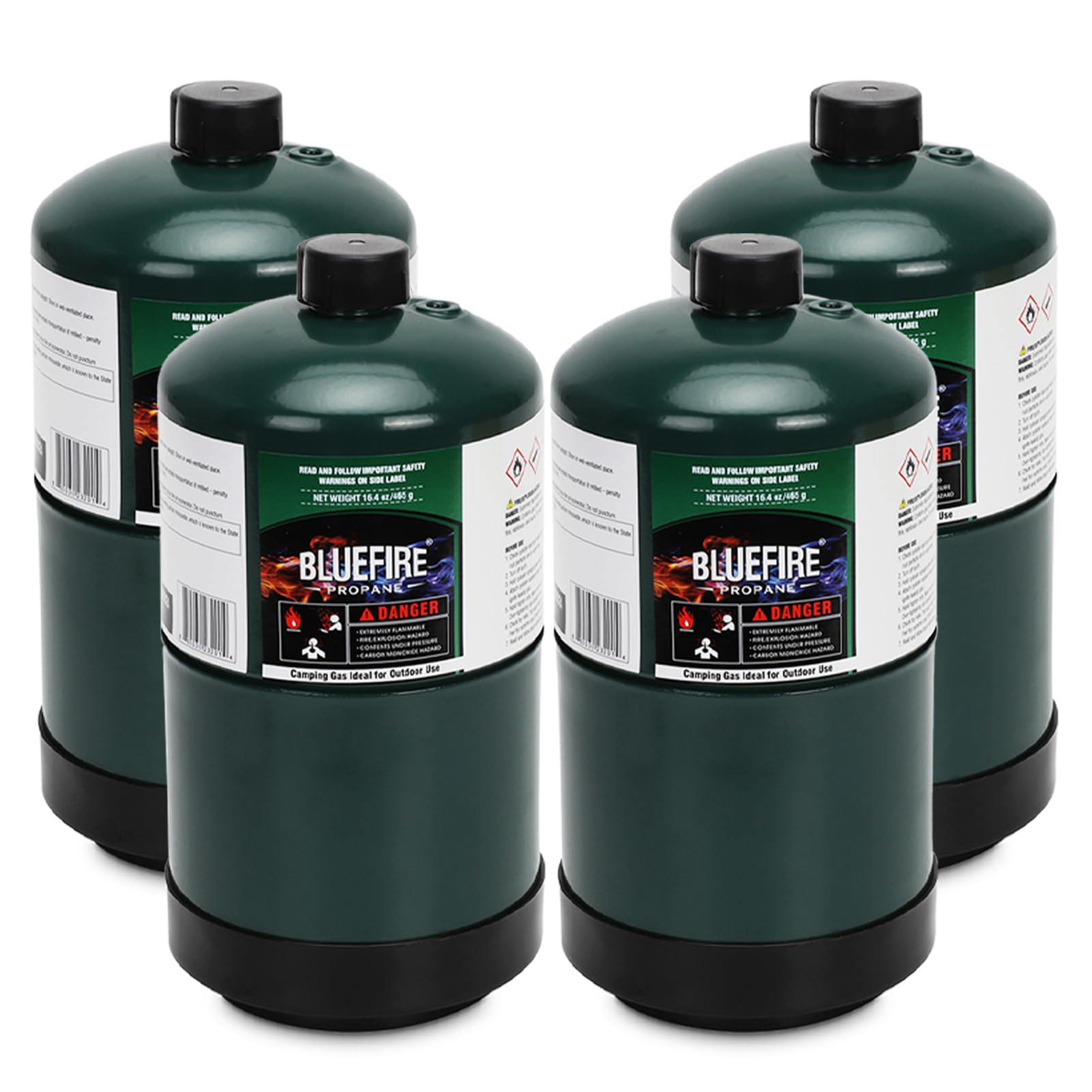 Ruasveltan Propane Tank Propane Replacement Fuel Propane Bottle Propane Cylinder Small Propane Tanks for Camping Stove Torch Lamp Heater Gas Stove Burner Cooking 1lb Propane Tank (4 Pack)