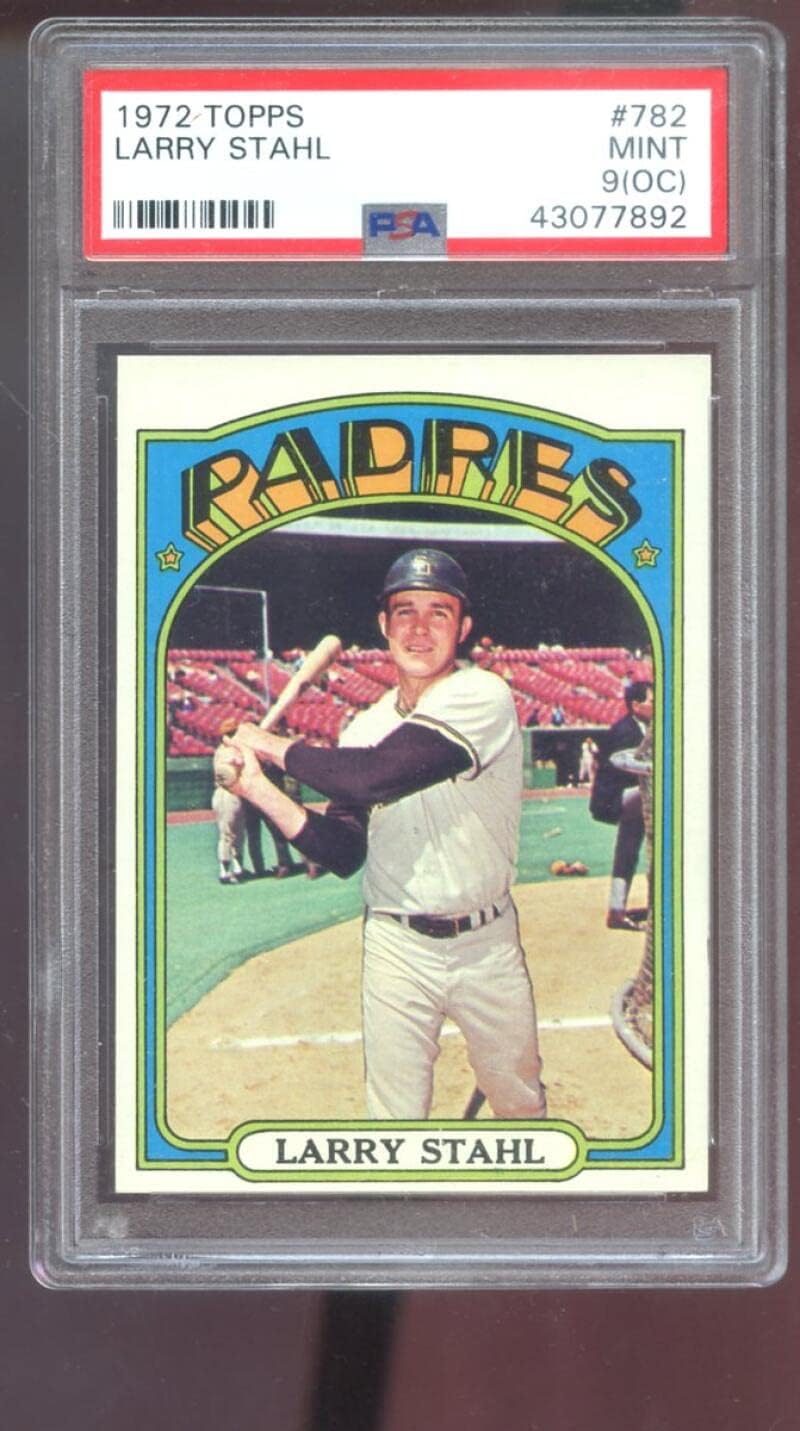 1972 Topps #782 Larry Stahl High Number PSA 9 (OC) Graded Baseball Card MLB San Diego Padres