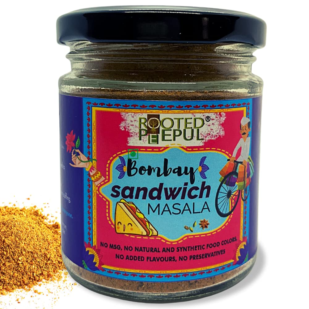 Rooted Peepul Bombay Sandwich Masala| More Spice Less Chilli| 75gm (B09NM5JVQB) Amazon Price History, Amazon Price Tracker