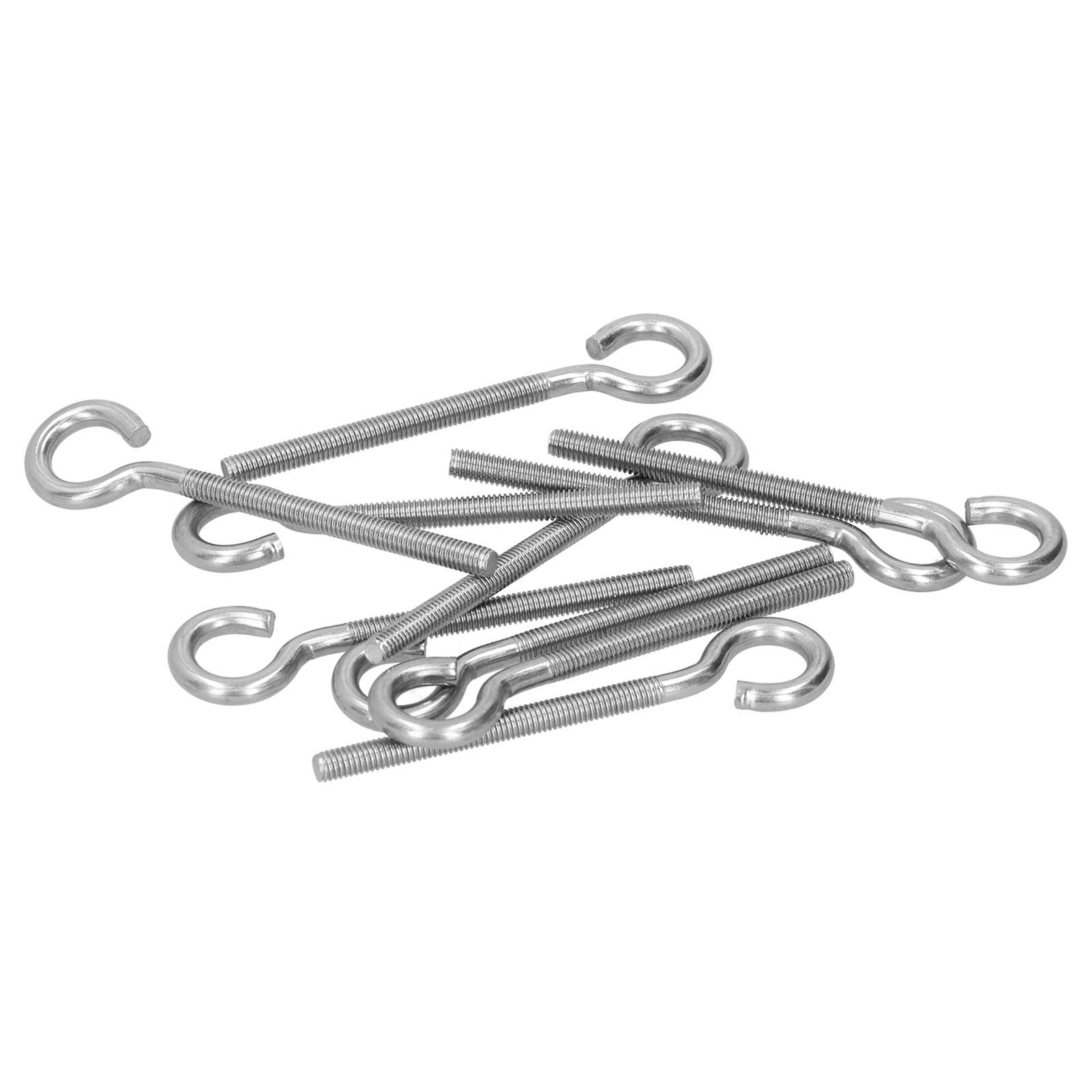 10Pcs High Hardness M6, M6 Bolt Bolt Bolt 304 Stainless Steel Sunshade Net Thread Screw Hook Greenhouse Supplies