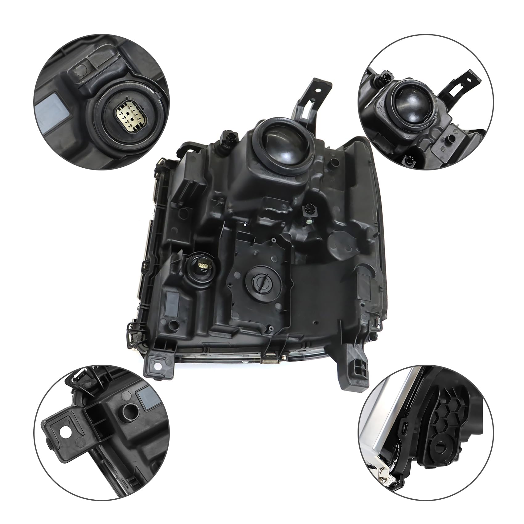 Amazon.com: labwork 1PC Headlight Assembly Chrome Housing