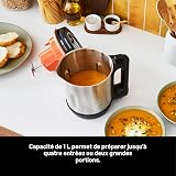 Morphy Richards Compact Soup Maker, 1L, Blend, Smooth and Chunky Soup, Smoothies, Quick and Easy Cooking, 900W, Black & Stainless Steel, 501021 - 2