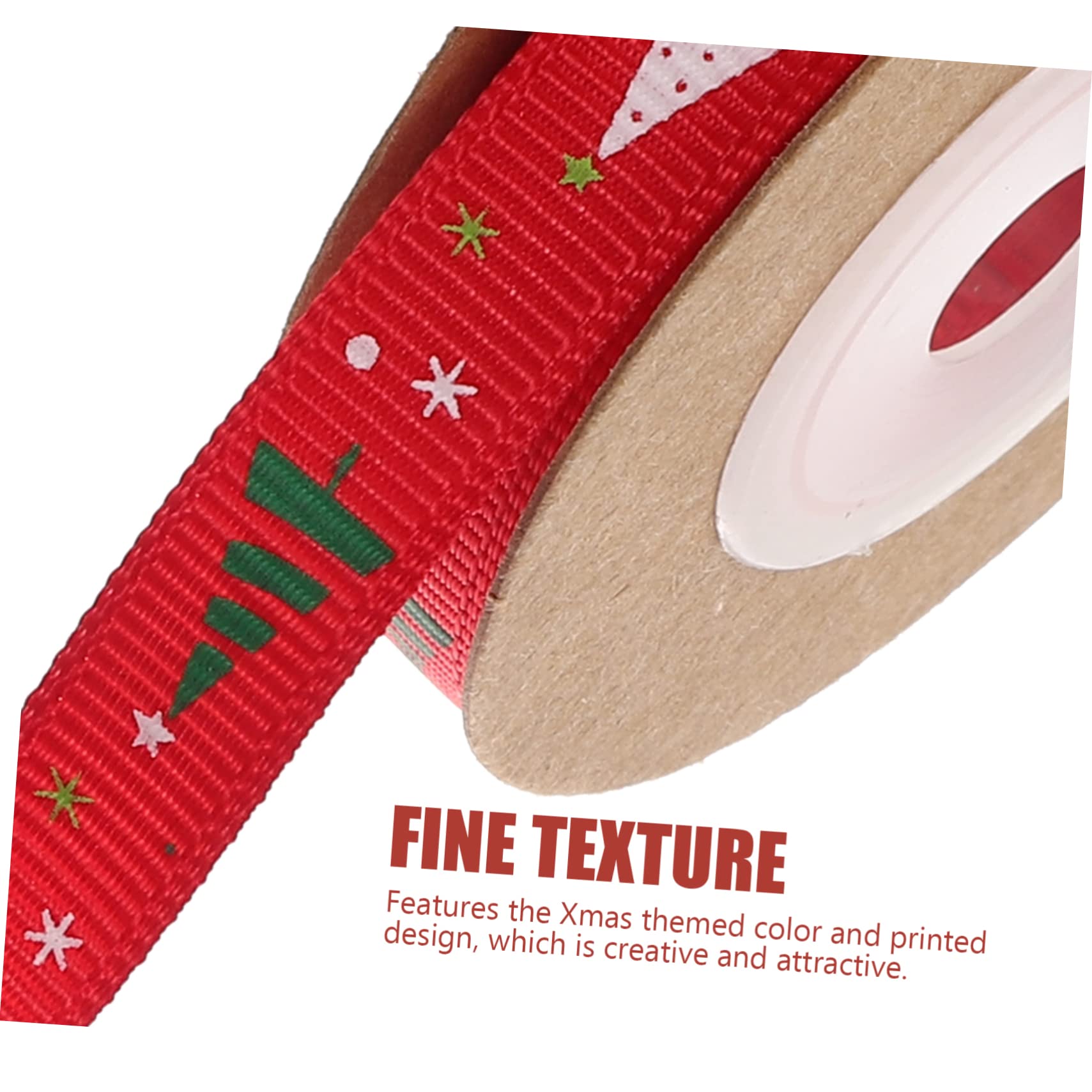 VILLCASE 20 Nastro di Natale nastro da imballaggio di buon natale lavoretti di bricolage fai da te nastri decorativi natalizi poliestere