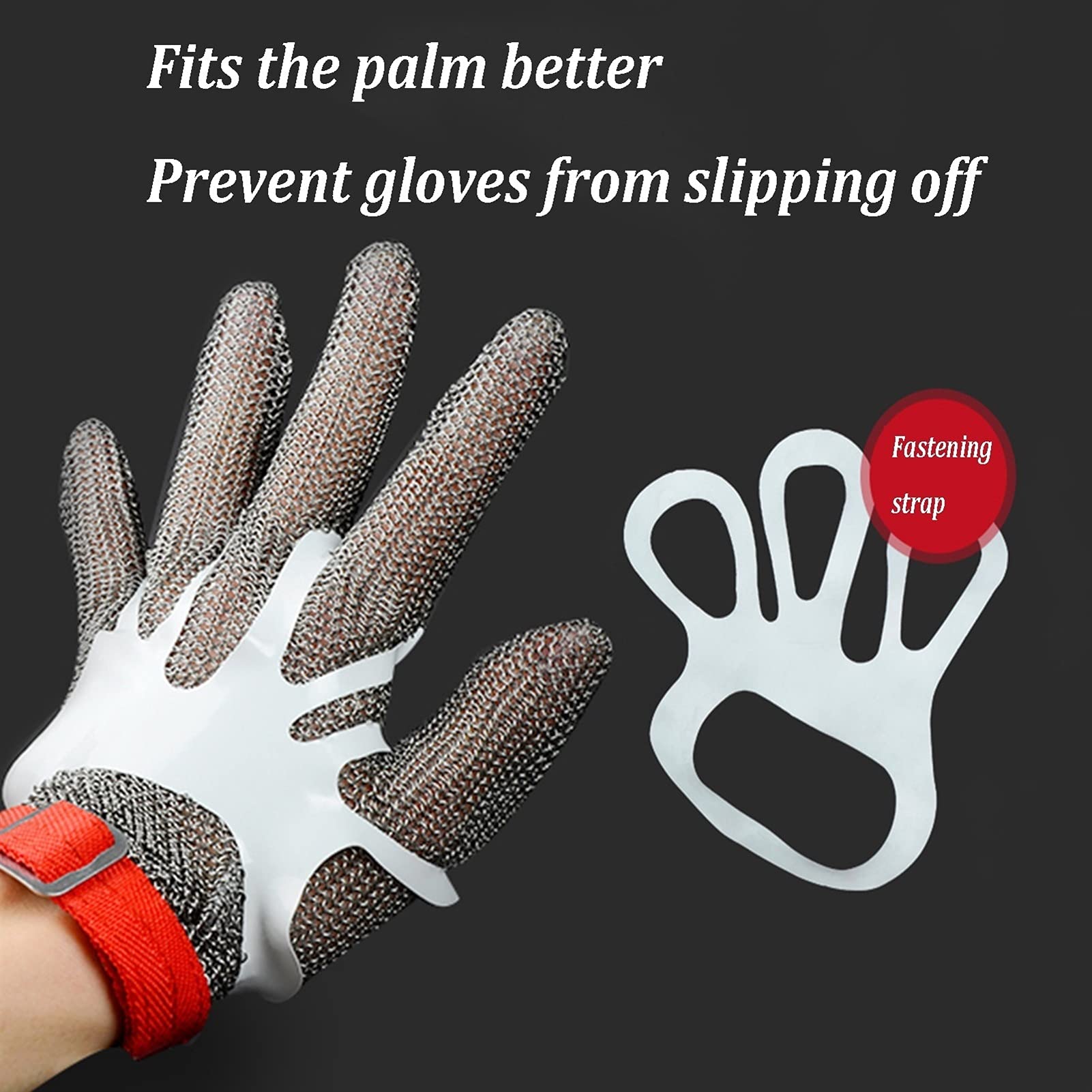 Guantes Anticortes, Guantes Resistentes a Cortes, Prueba 304, Acero Inoxidable, Nivel 5, protección de Seguridad para la Cocina, extracción de ostras, Filete de Pescado