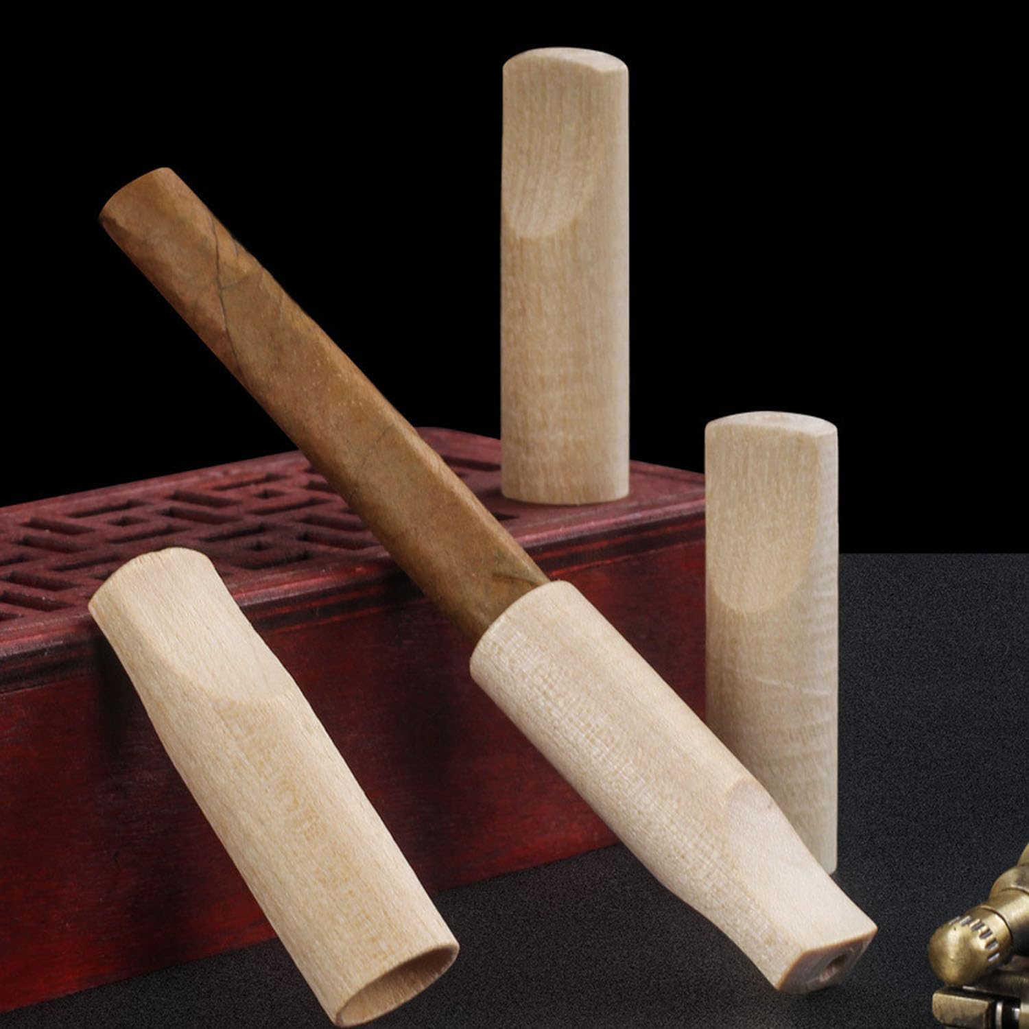 10 Set Cigarillo Mouthpiece Holder Wood Tips for Cigarillos Wood Cigar Holder for Men and Women